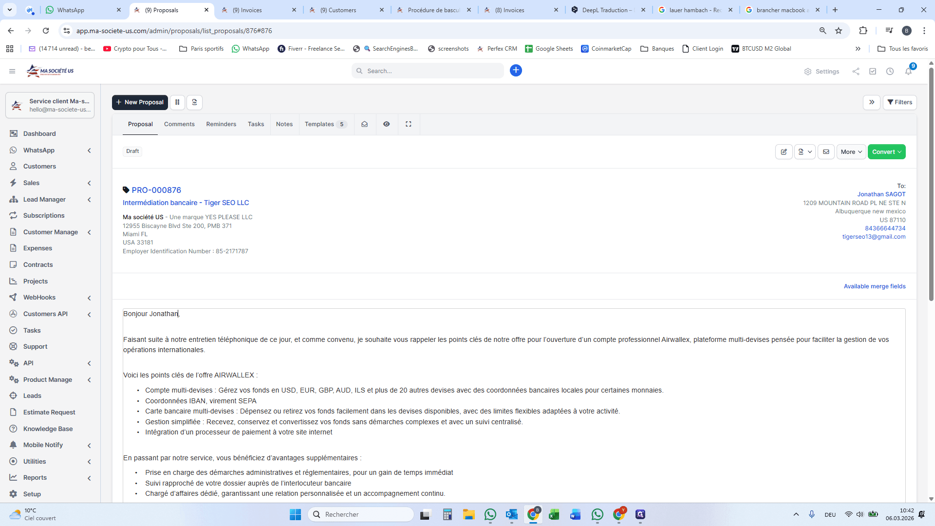 Step #20: Pour voir la proposition, cliquez sur "More"