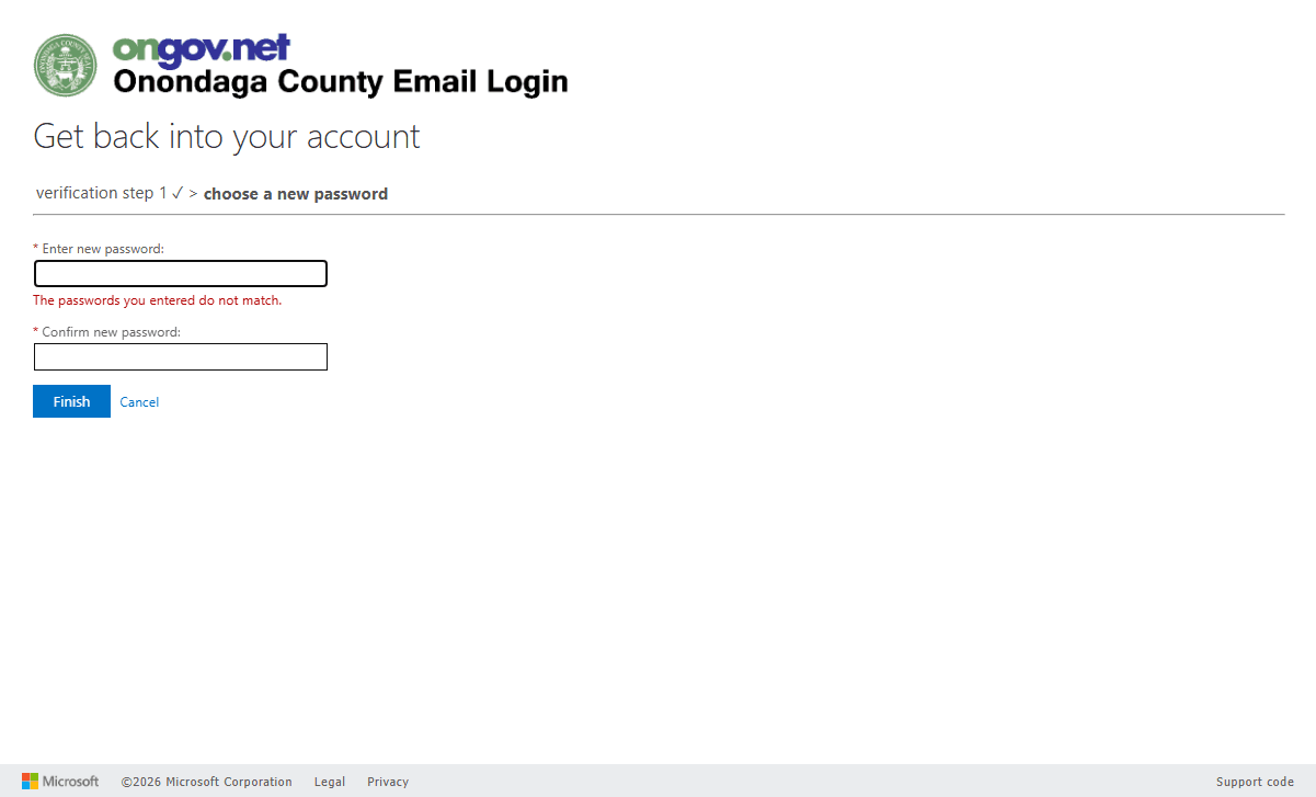 Step #8: Enter a secure password in the Enter new password field.