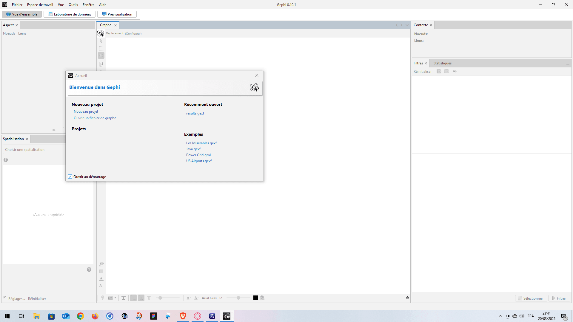 Step #2: Click on "Nouveau projet"