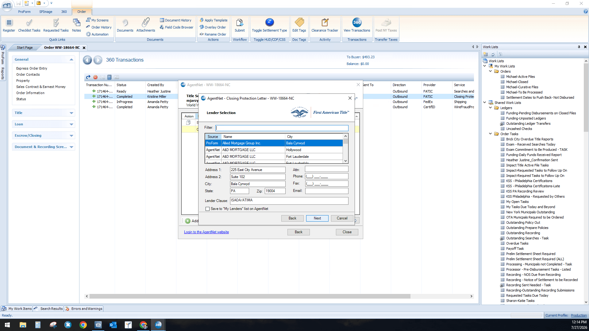 Step #8: Search for your required lender, select them, and click Next.