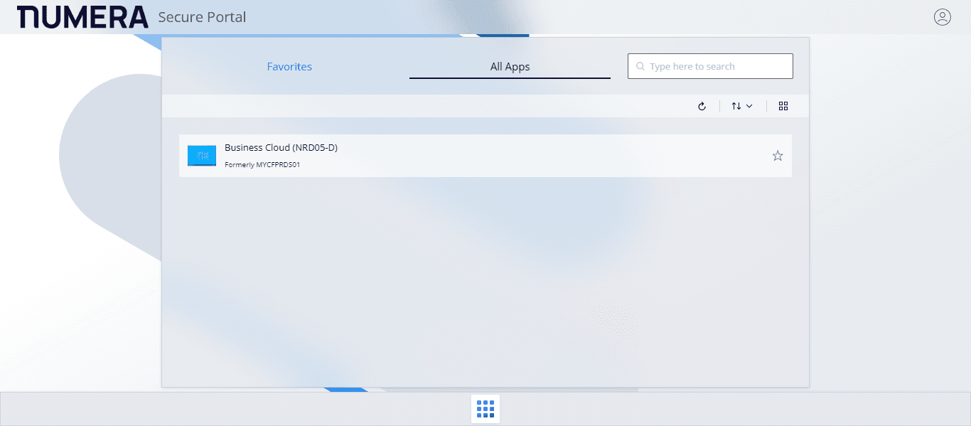 Step #15: Click on "Business Cloud ( NRD05 - D )"