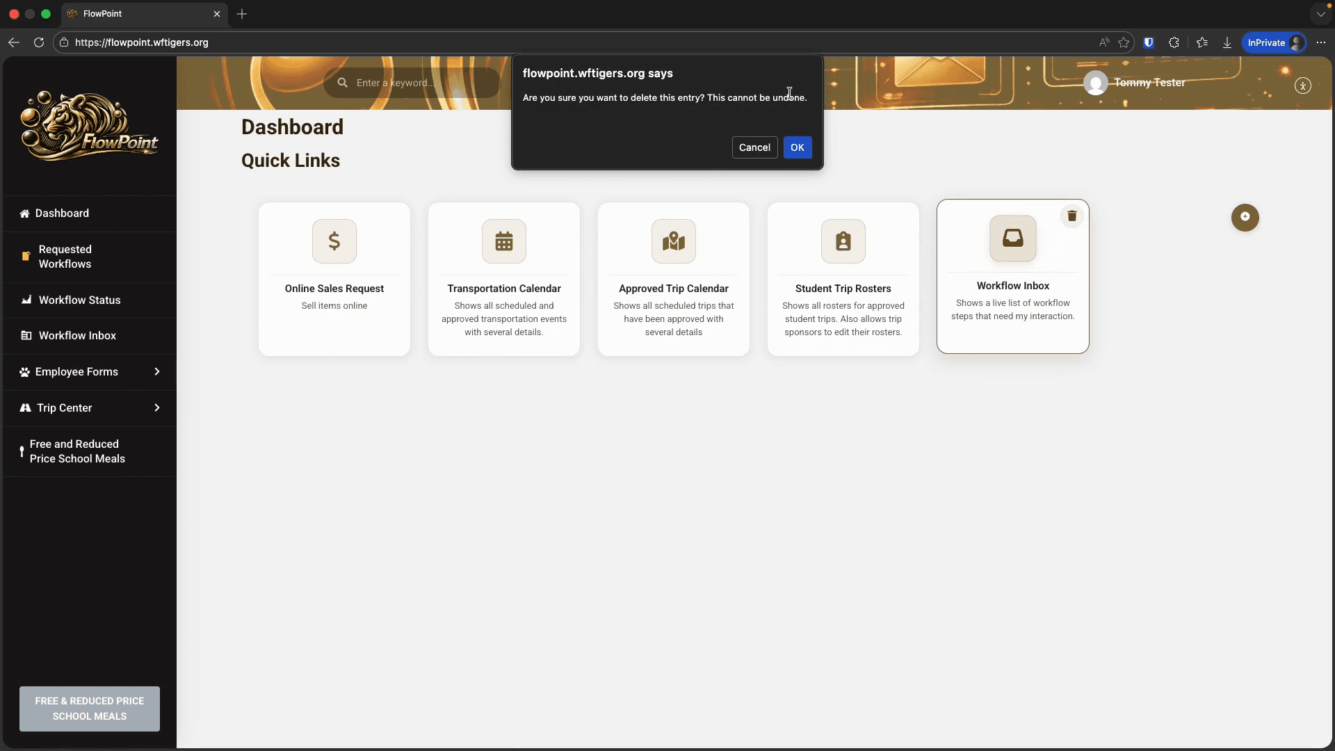 Step #11: Click OK to confirm the deletion.