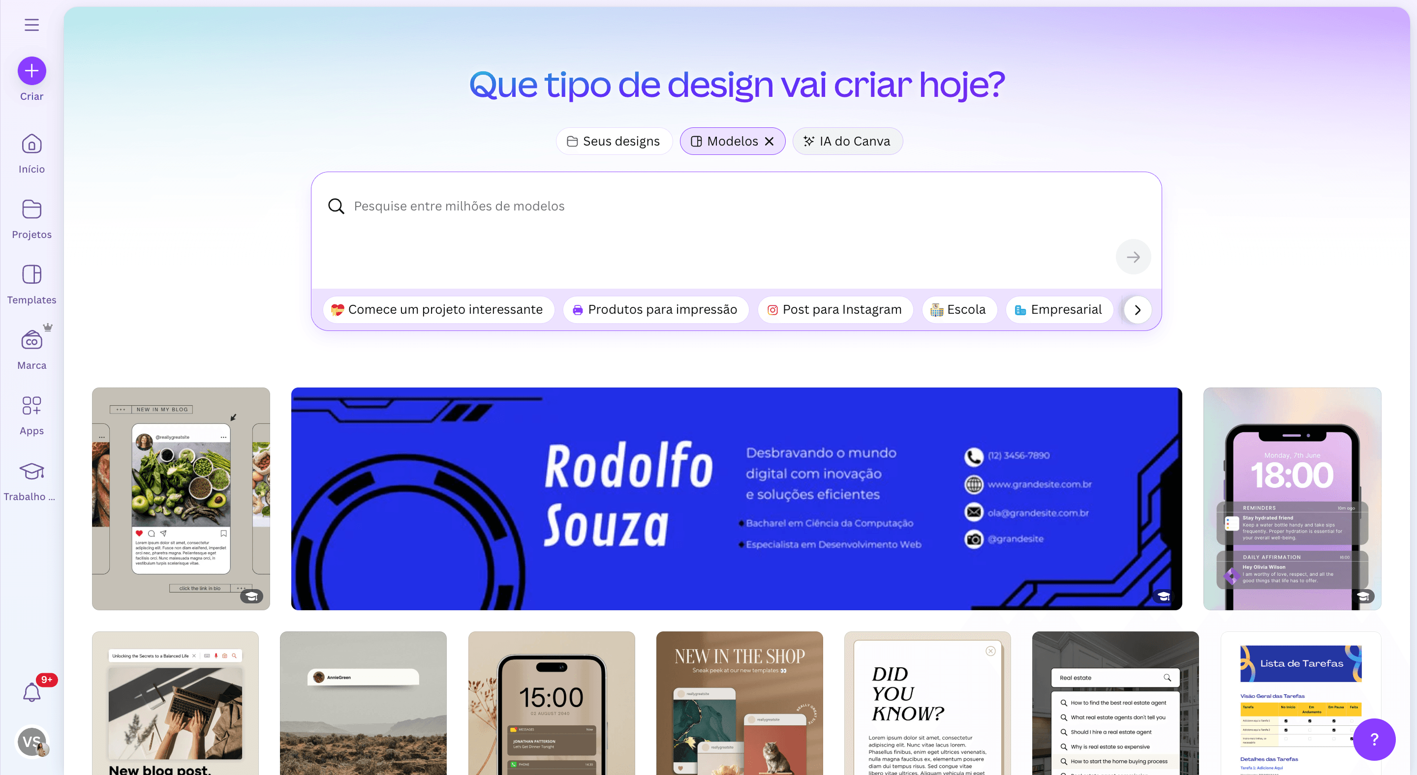 Step #9: Cliquem em "Que tipo de de"