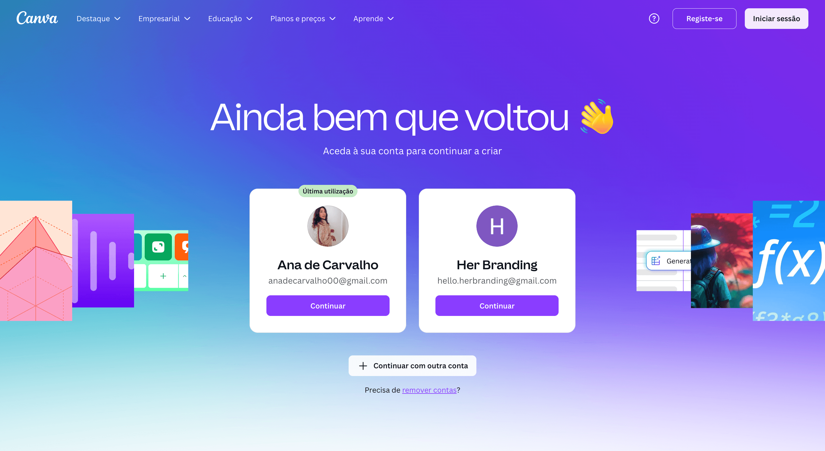 Step #2: Clique em "Iniciar Sessão" e registe o seu email e password.