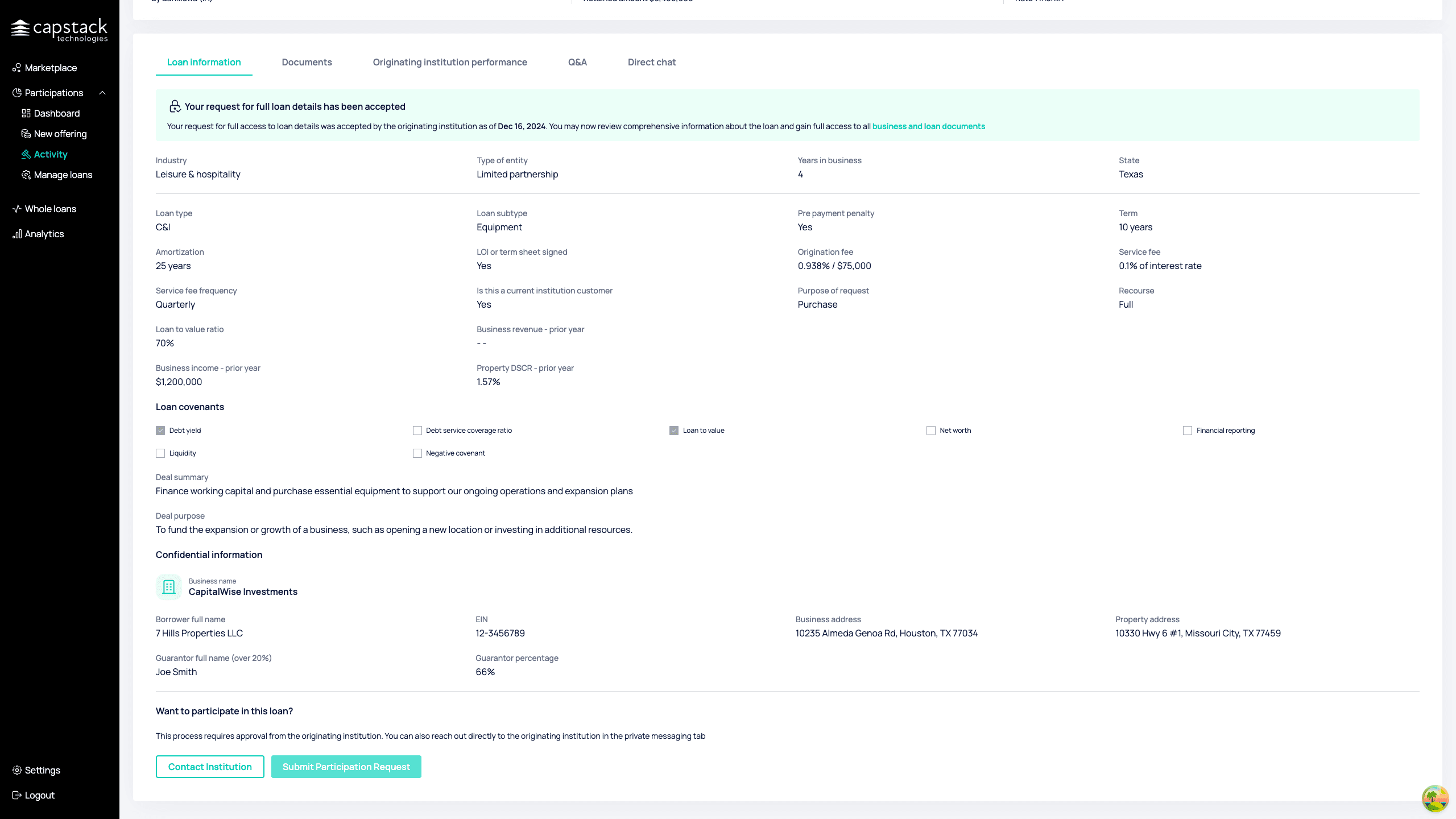 Step #11: Click on "Submit Participation Request"