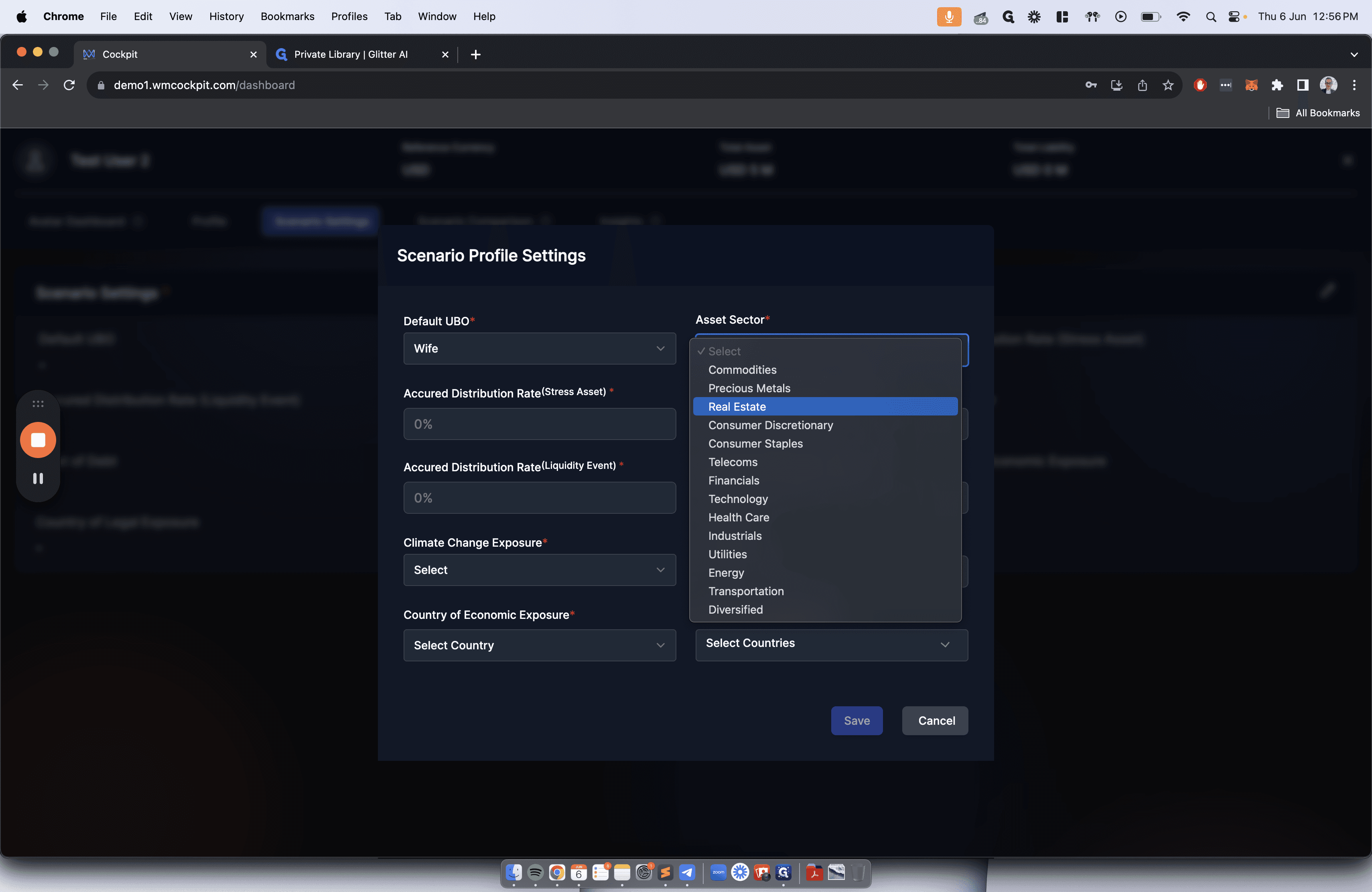 Step #6: Select appropriate Asset Sector