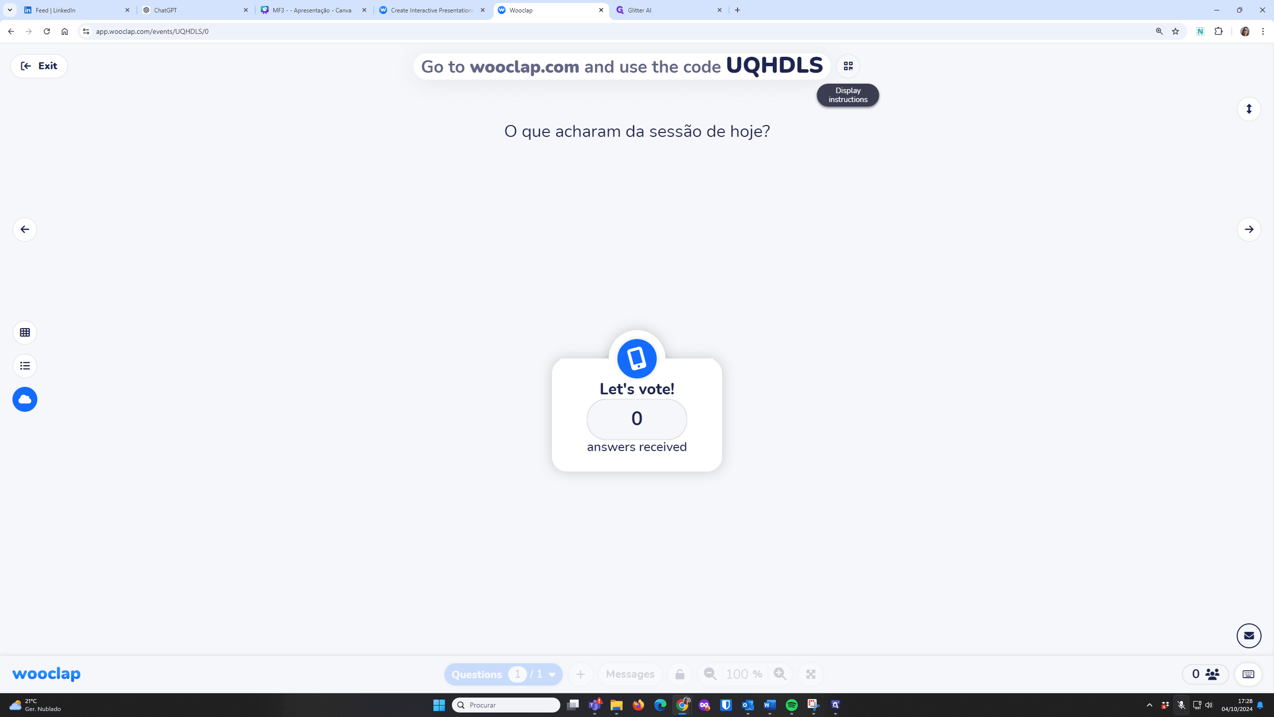 Step #12: Aceda ao QRCODE