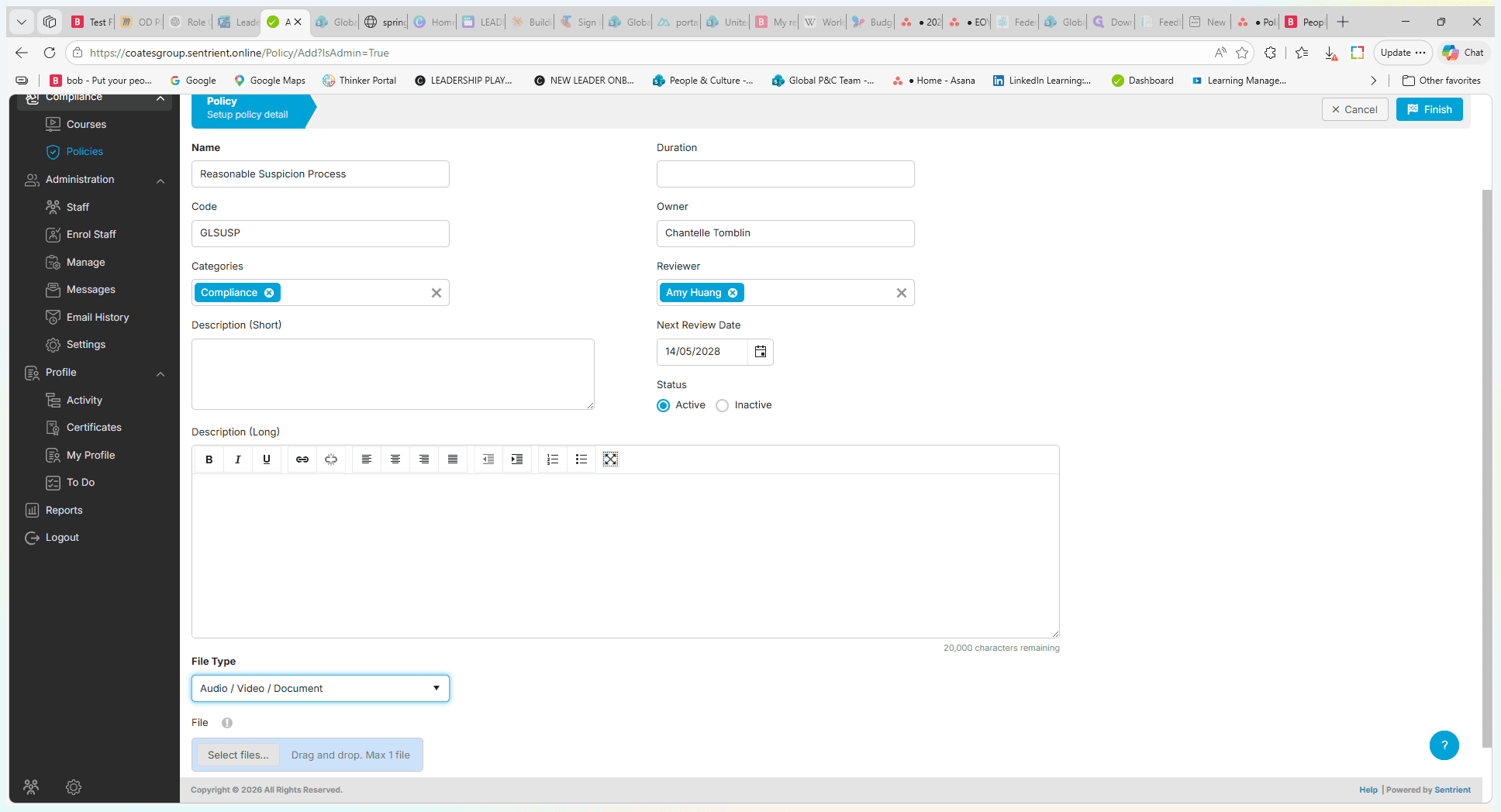 Step #12: Click Select files, navigate to the document on your computer, and open it to attach it to the form.