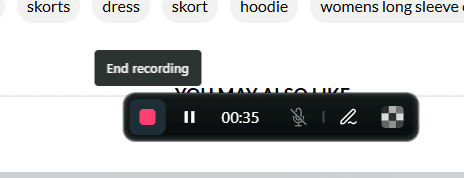 Step #5: Click the big red button to end recording