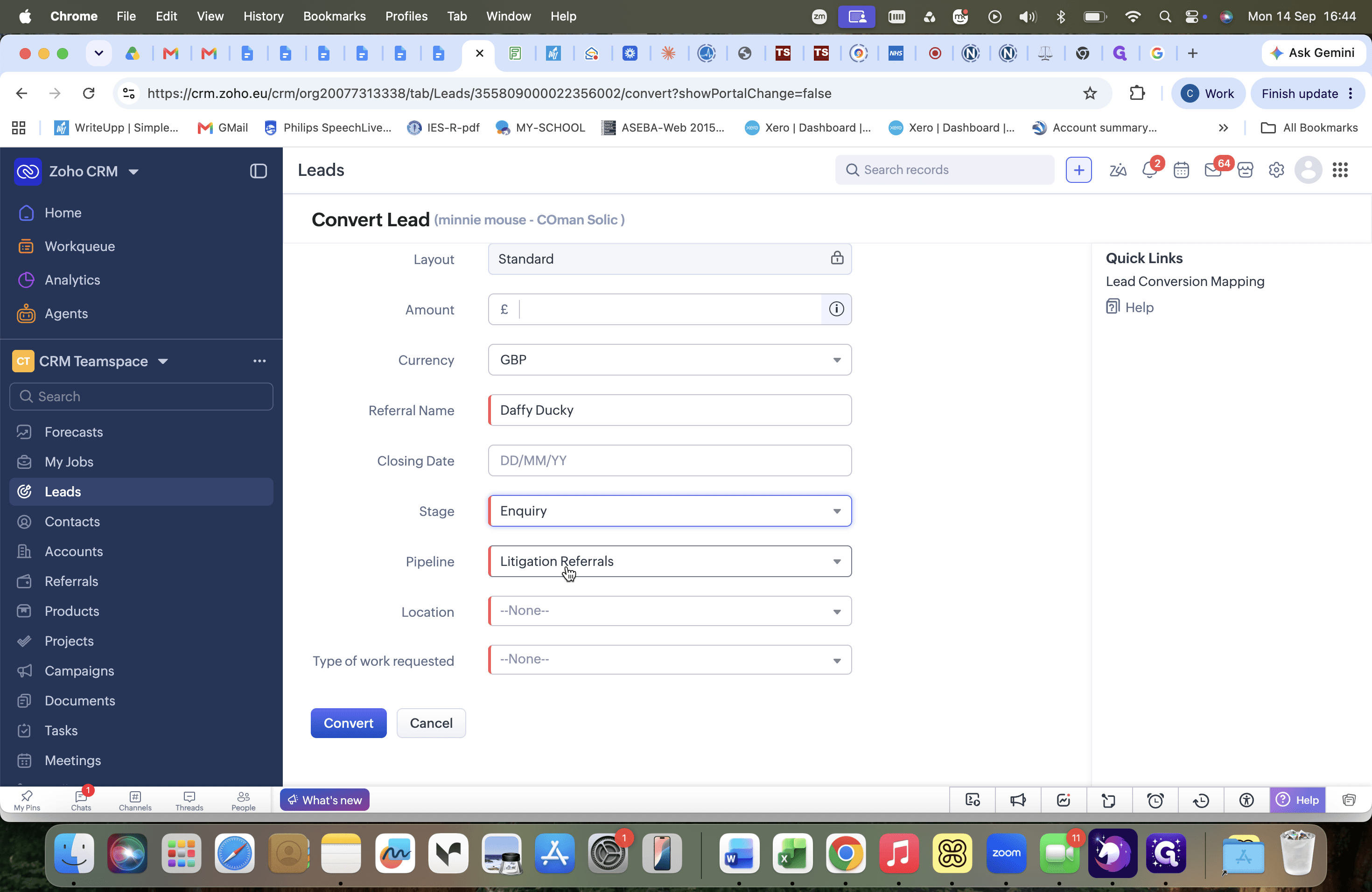 Step #18: Click the Pipeline dropdown to select the appropriate referral pipeline.