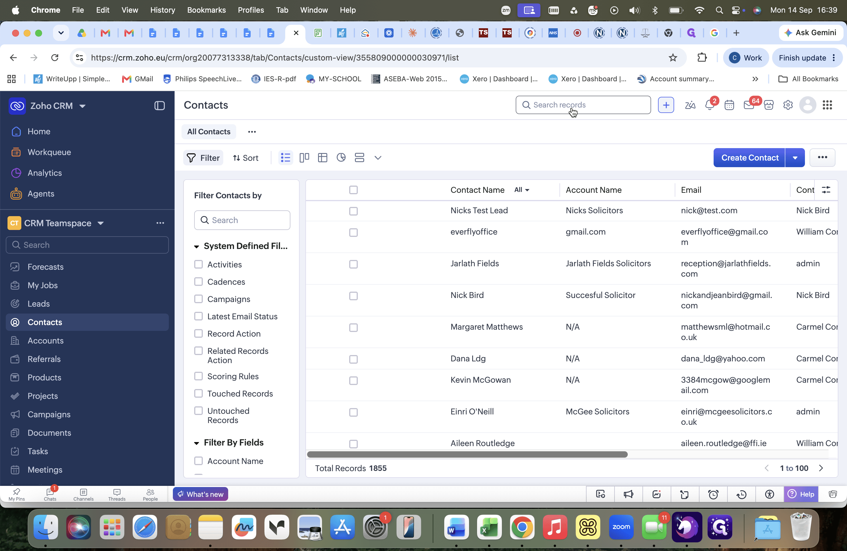 Step #1: Click the Search records bar in the top navigation.