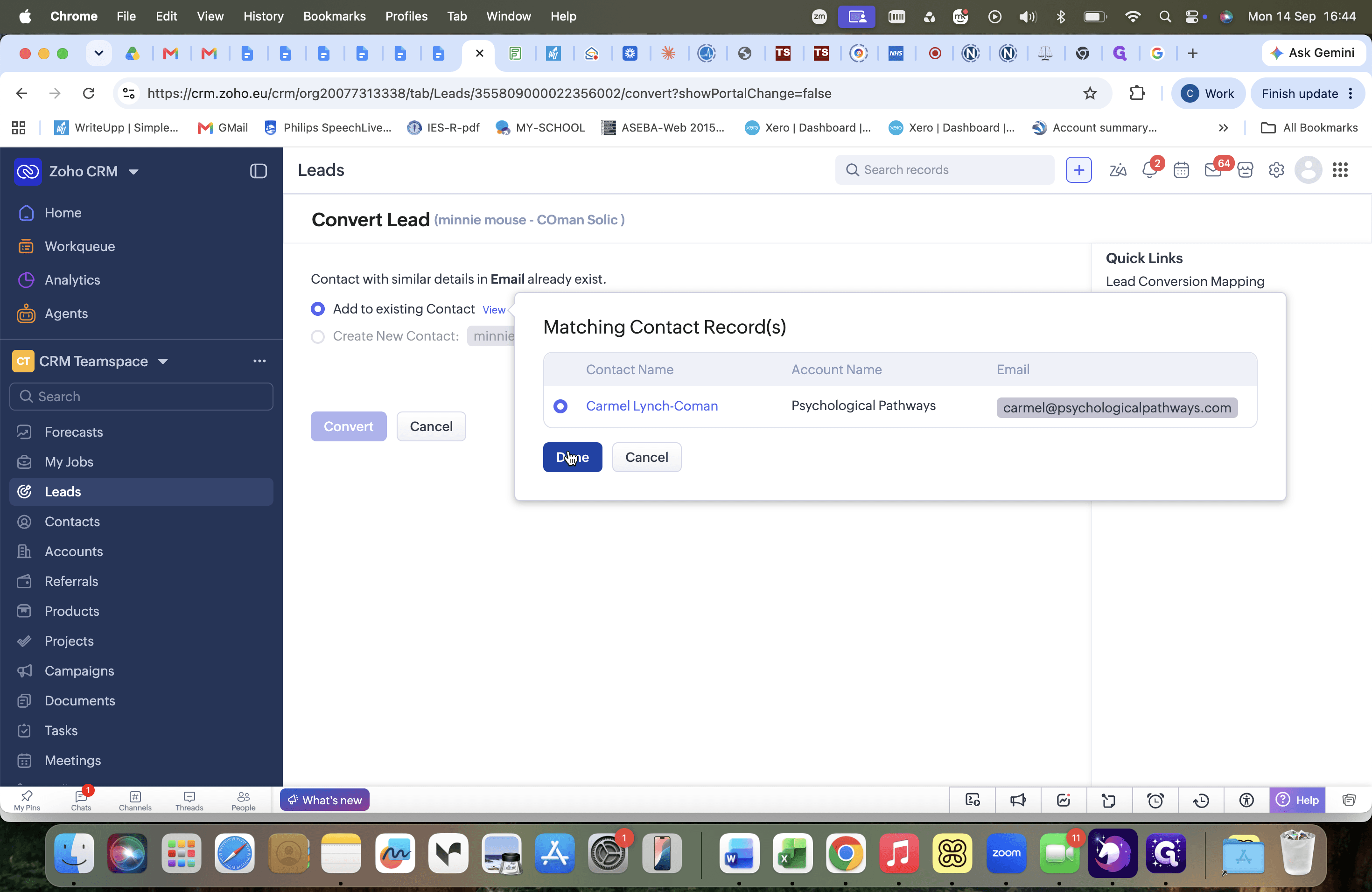 Step #13: Click Done.
