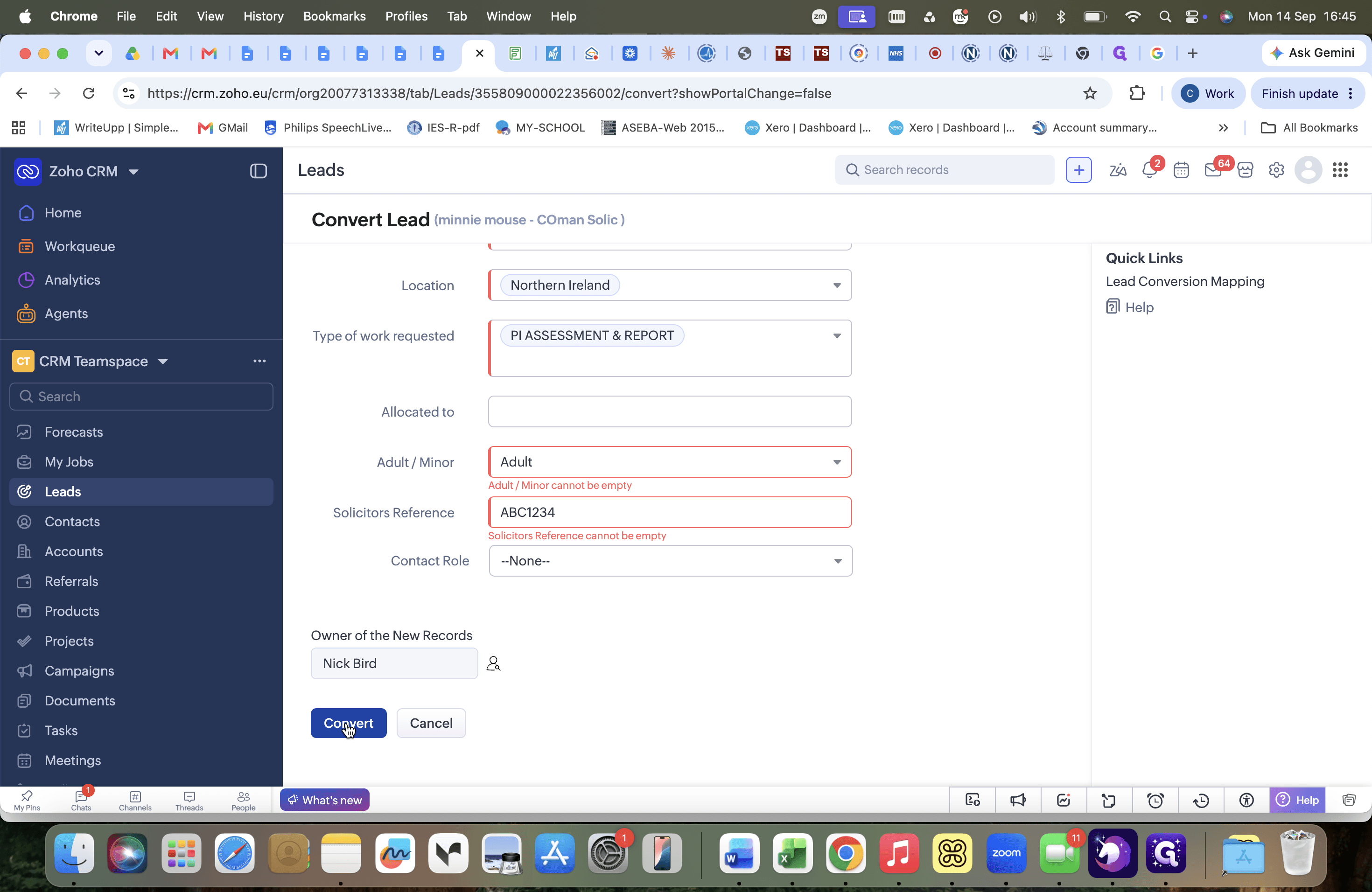 Step #27: Click the blue Convert button at the bottom of the page.