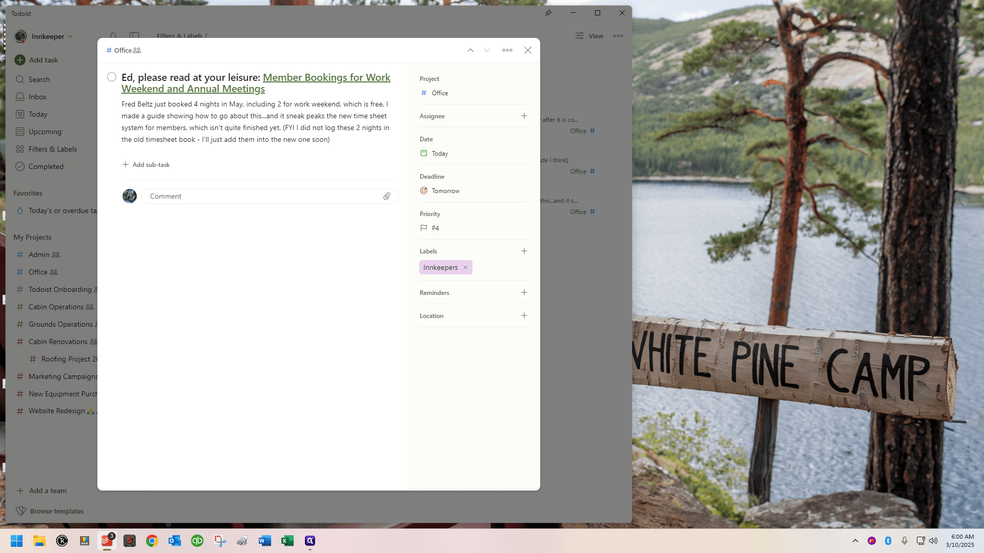 Step #23: Click on "Member Bookings for Work"