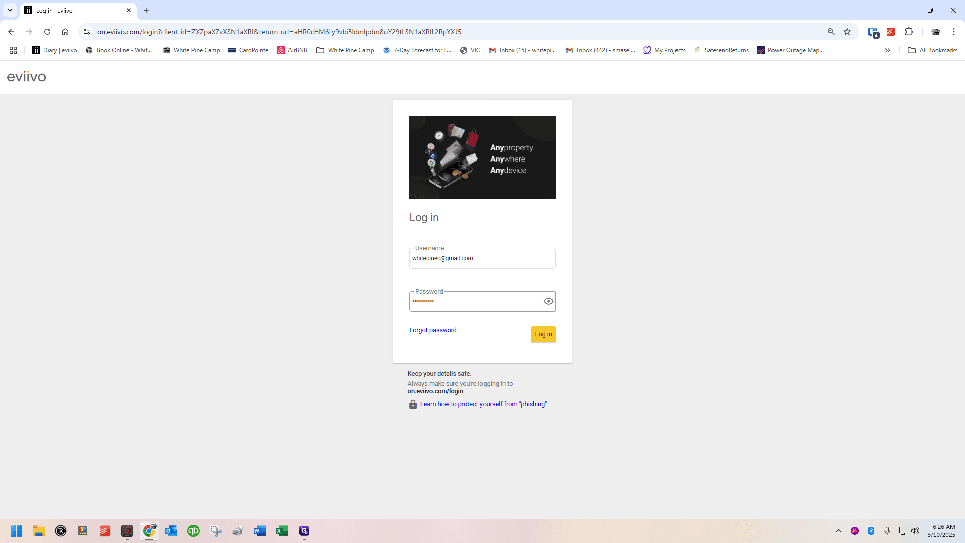 Step #127: Click on "Log in"