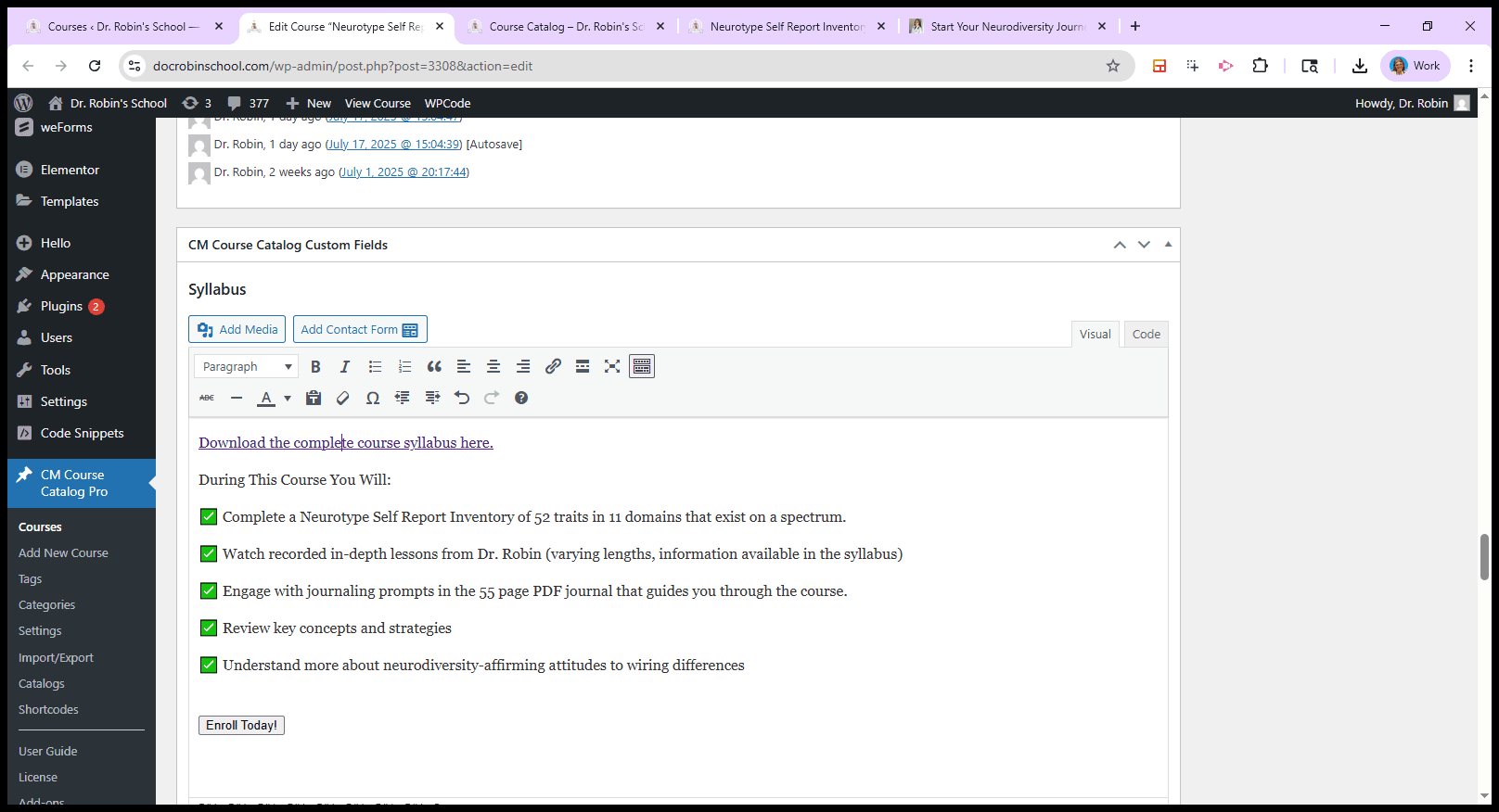 Step #28: Click on "Download the complete course syllabus here"