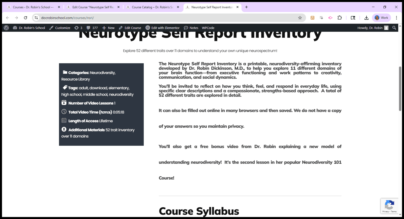 Step #6: Drag "▸ Number of Video Lessons 1"