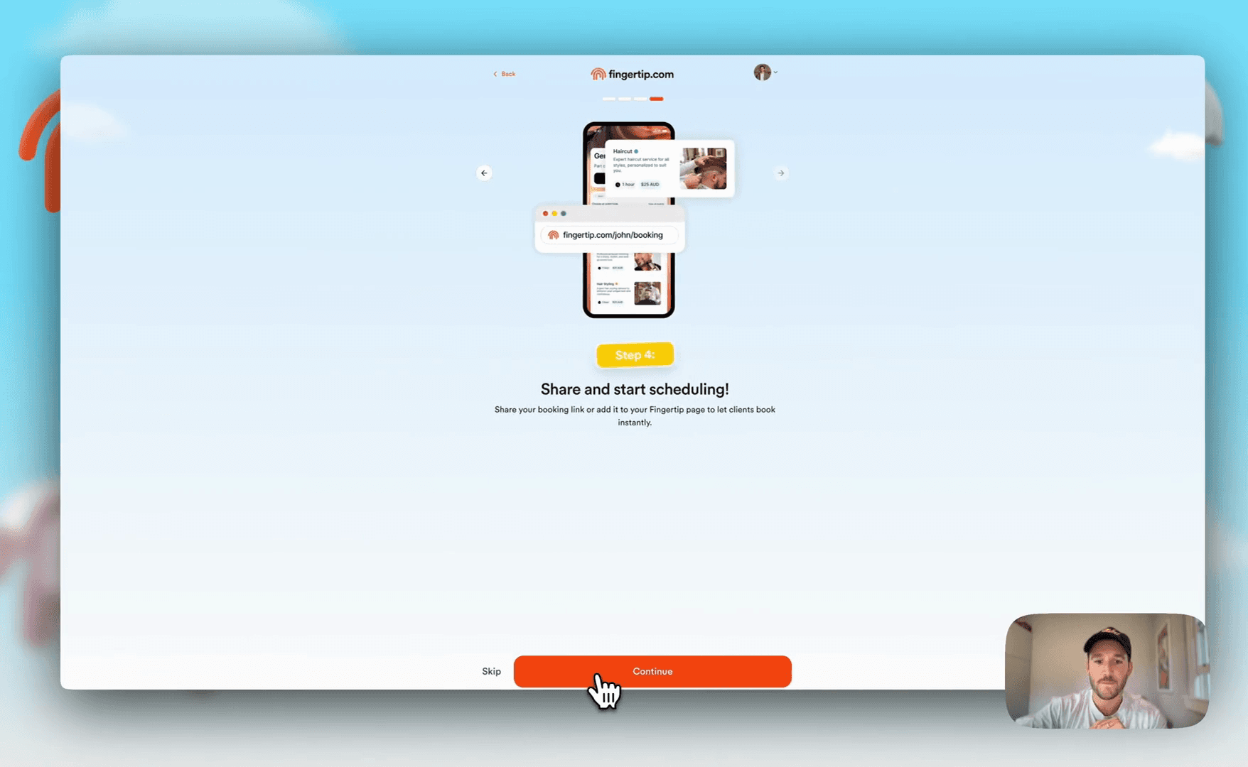 Step #5: Click the Continue button.