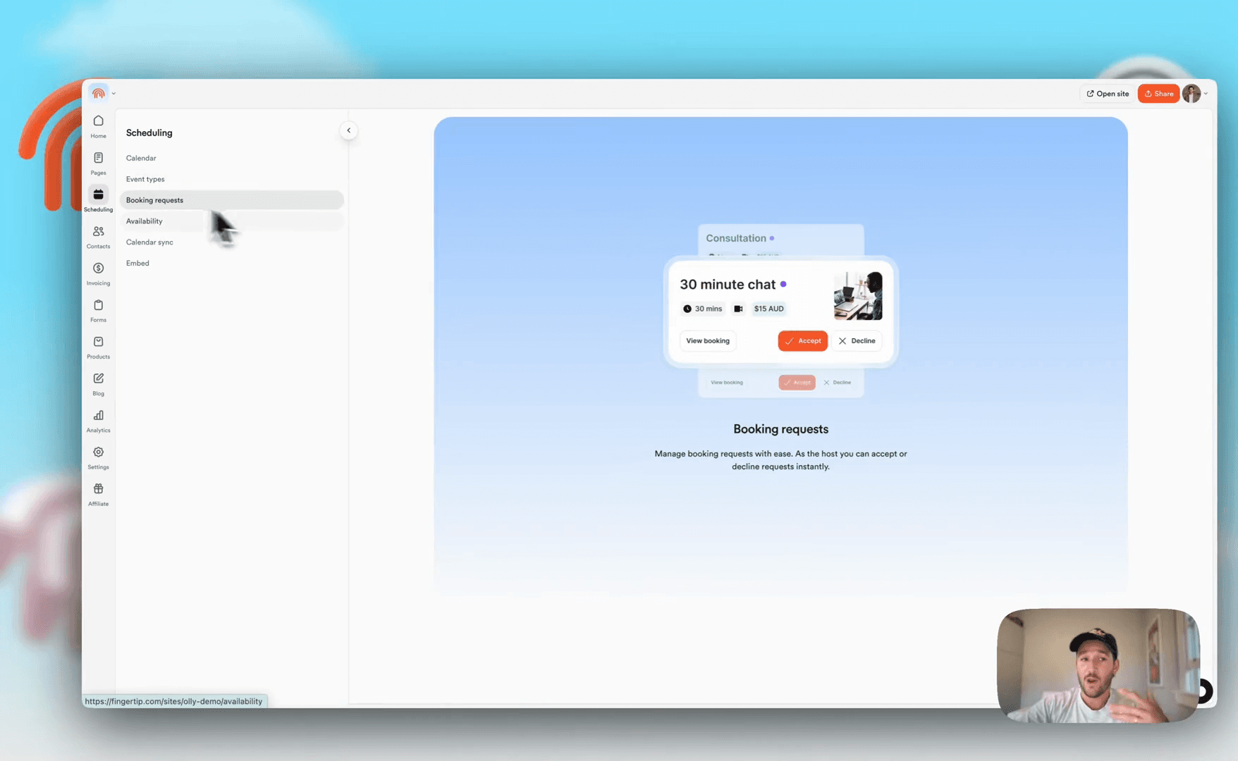 Step #79: Click 'Calendar sync' in the left sidebar under 'Scheduling'.