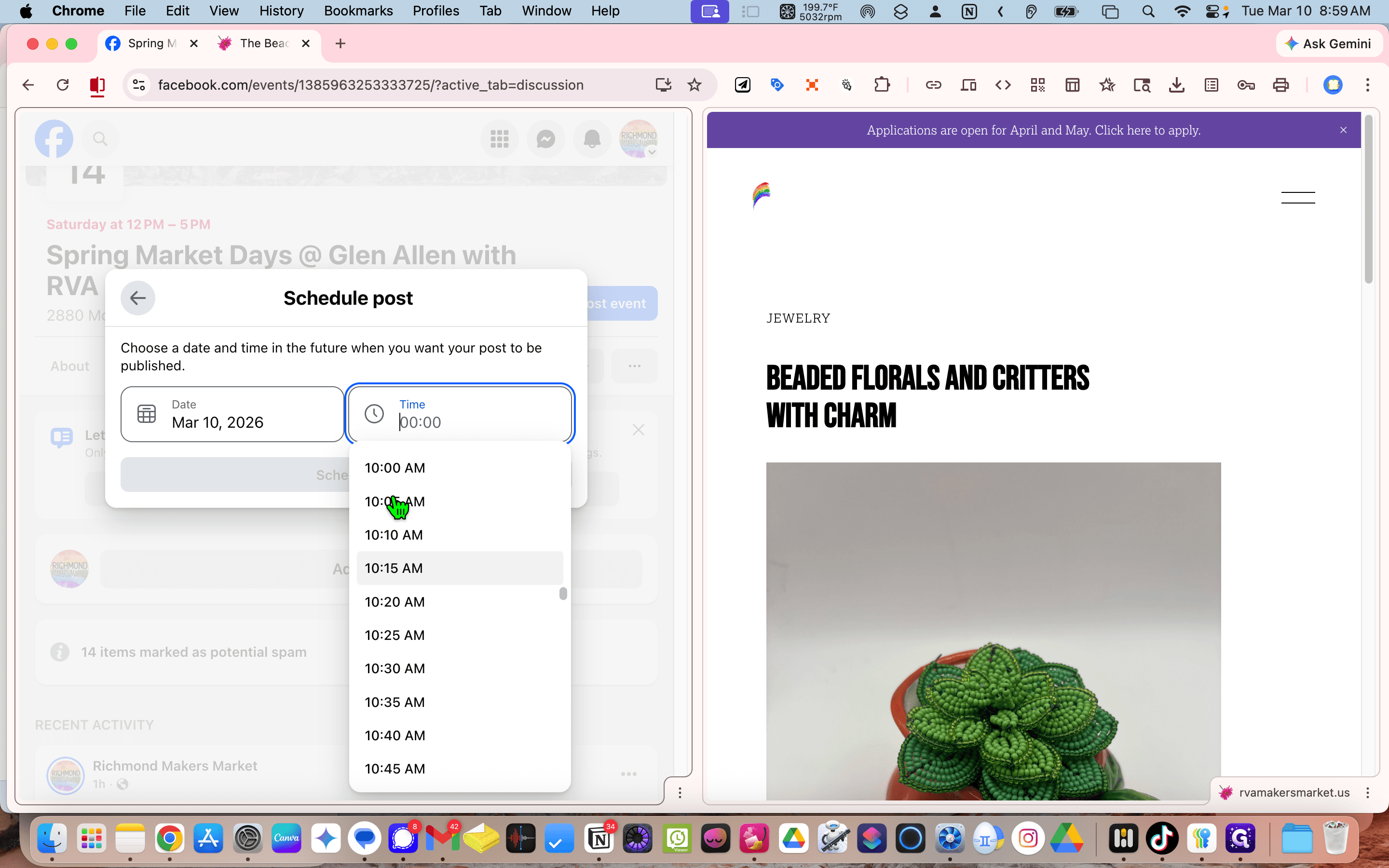 Step #26: Click on "10:00 AM"