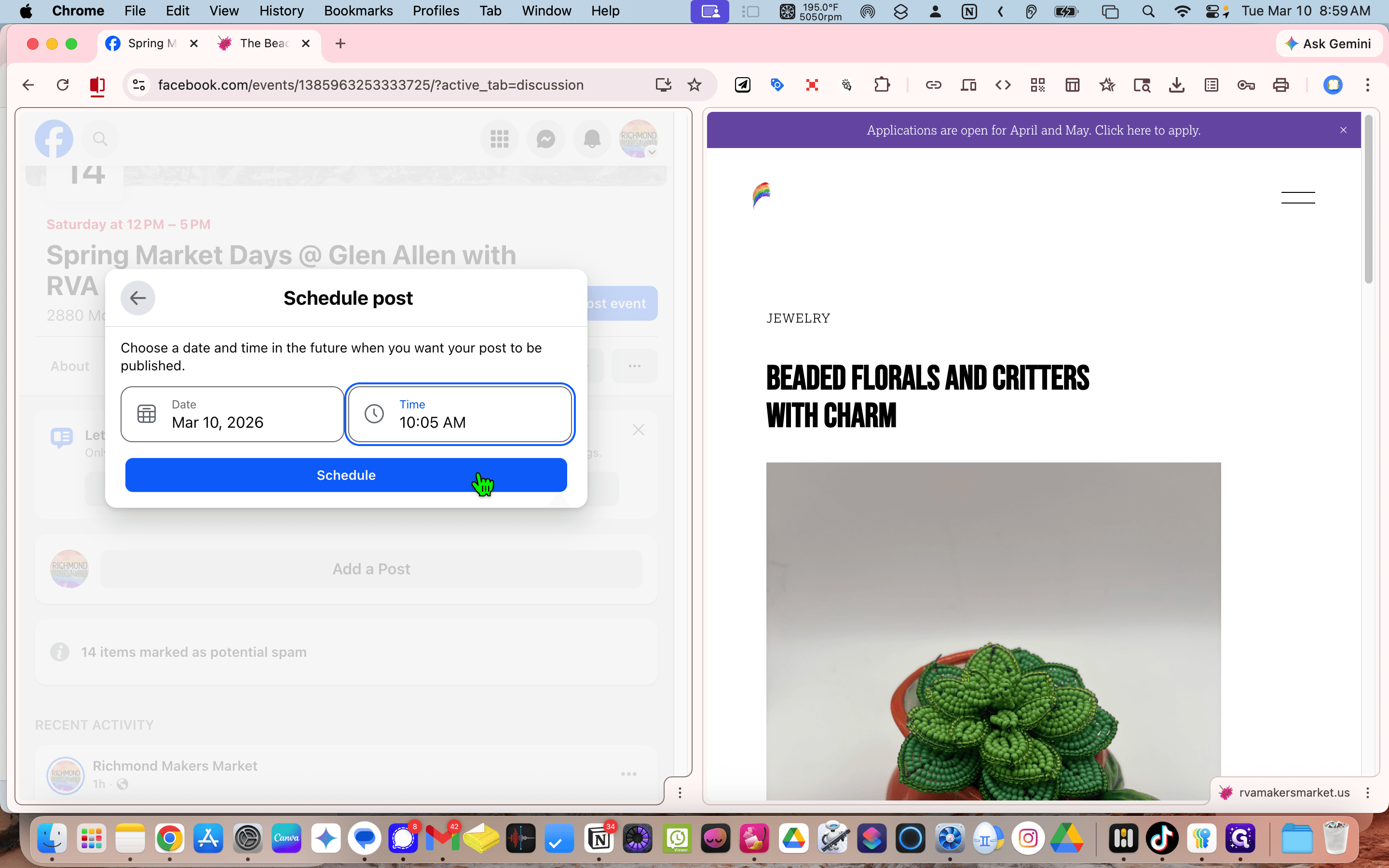 Step #28: Click on "Schedule"