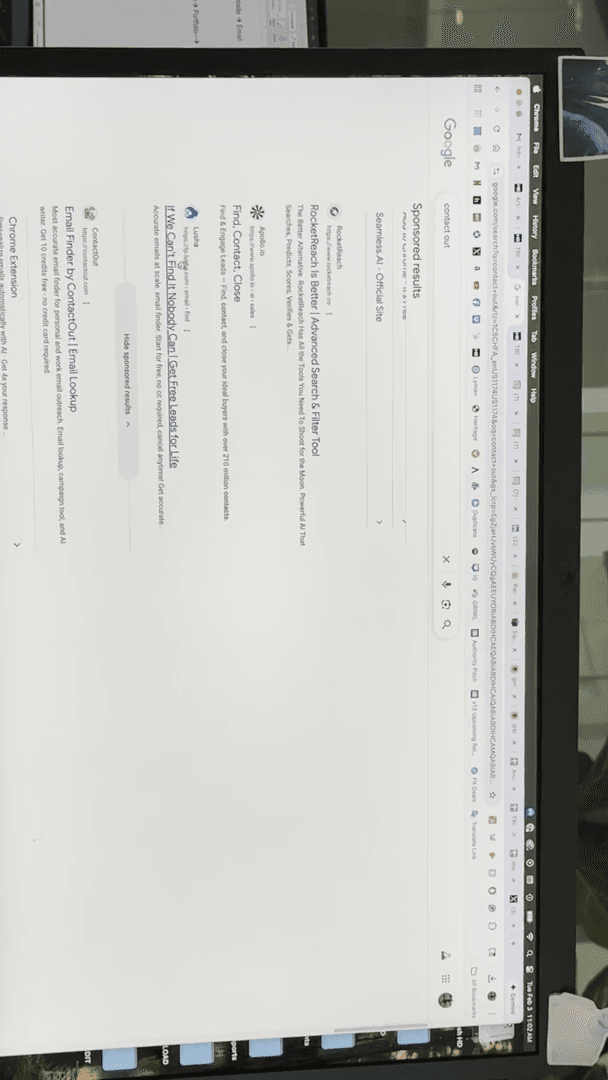 Step #306: Click the search result for ContactOut.