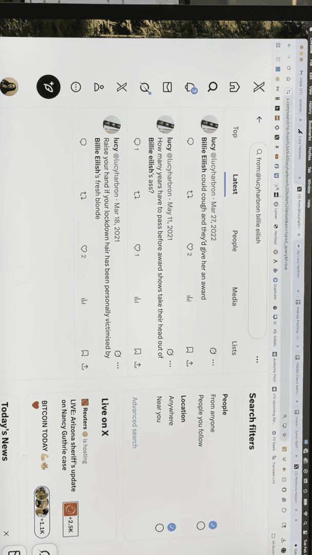 Step #52: Check the user's profile bio for an email address or a link to their contact information.