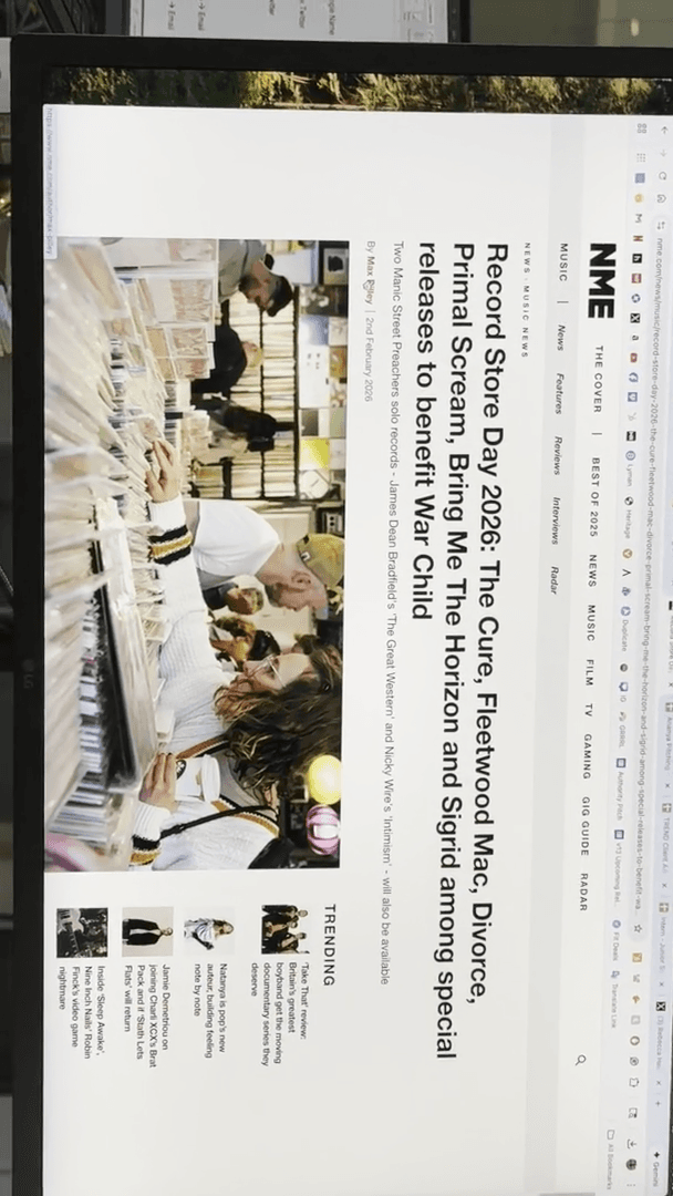 Step #83: Point to the author's byline below the article title.