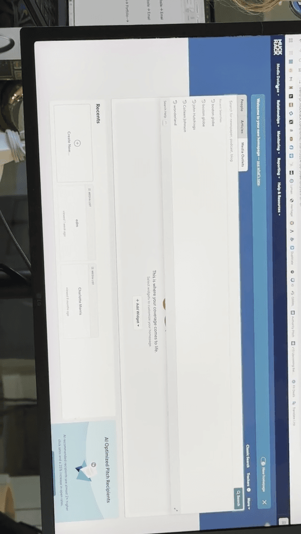 Step #254: Click Media Outlets from the dropdown menu.