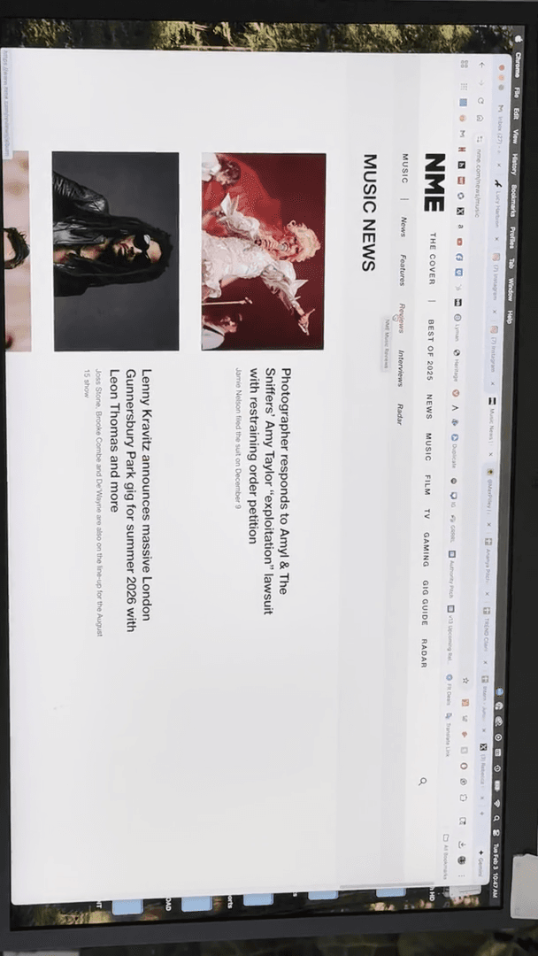 Step #118: Click on the article titled 'Photographer responds to Amyl & The Sniffers' Amy Taylor 'exploitation' lawsuit...'.
