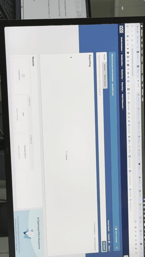 Step #252: Click the Reporting tab in the top navigation bar.