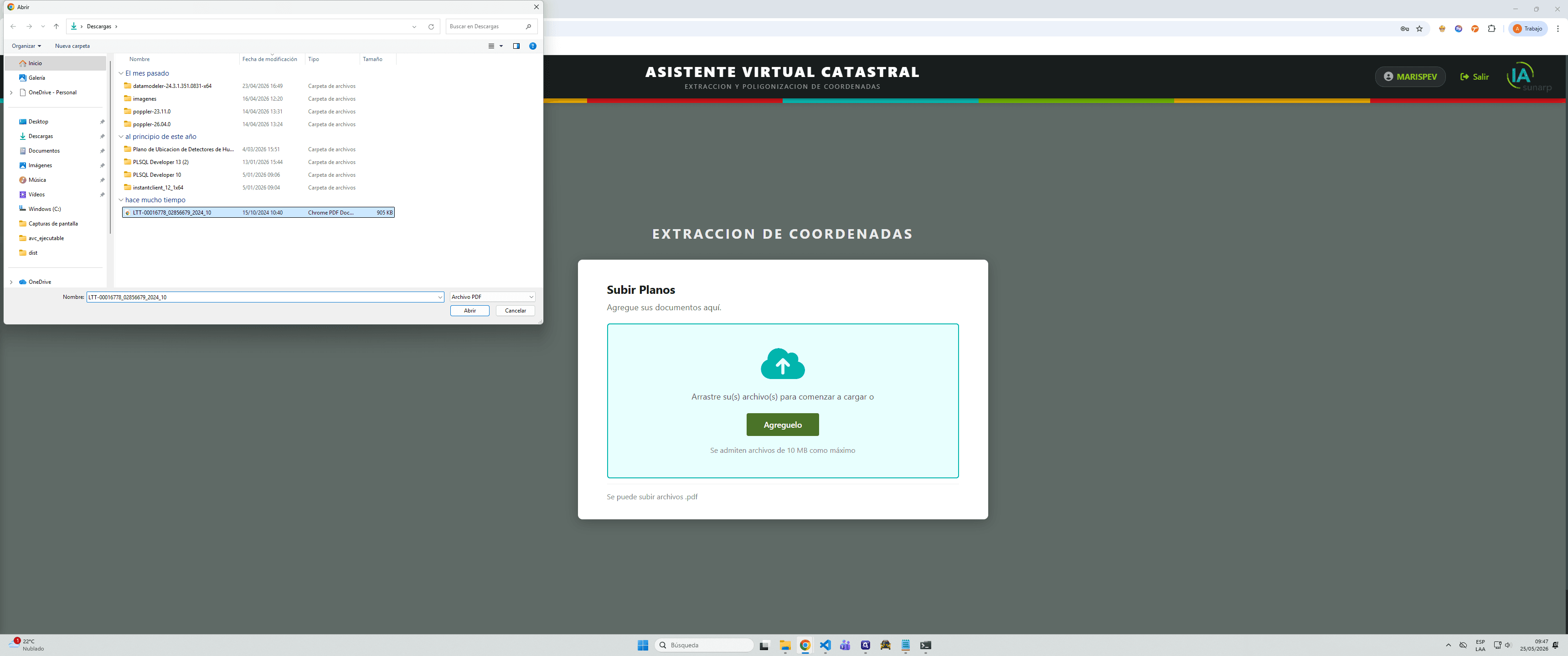 Step #9: Busca el archivo PDF correspondiente en tu equipo y haz doble clic sobre él para cargarlo en el visor izquierdo.