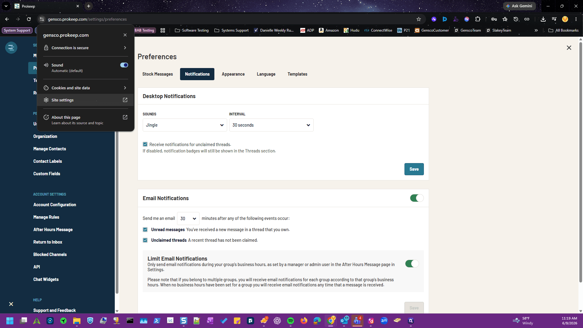 Step #6: Click the Site information icon (the tune or padlock symbol) located on the left side of your browser's address bar.