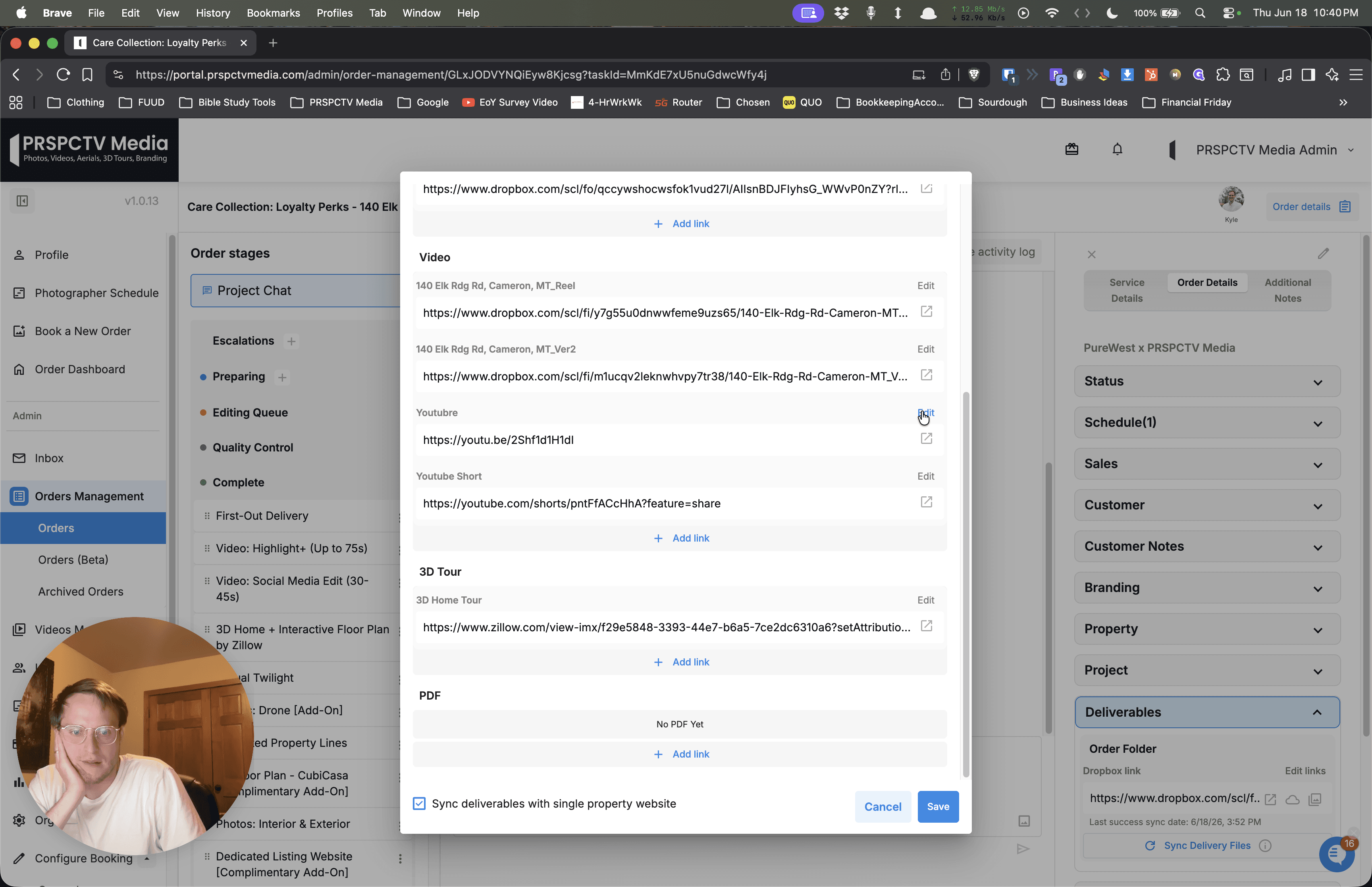 Step #6: Click Edit next to the primary video link you want to keep.
