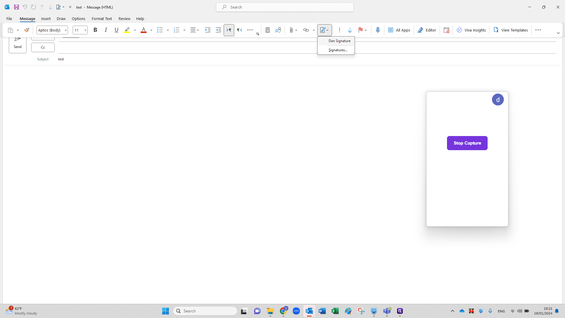Step #14: Click "Dan Signature"