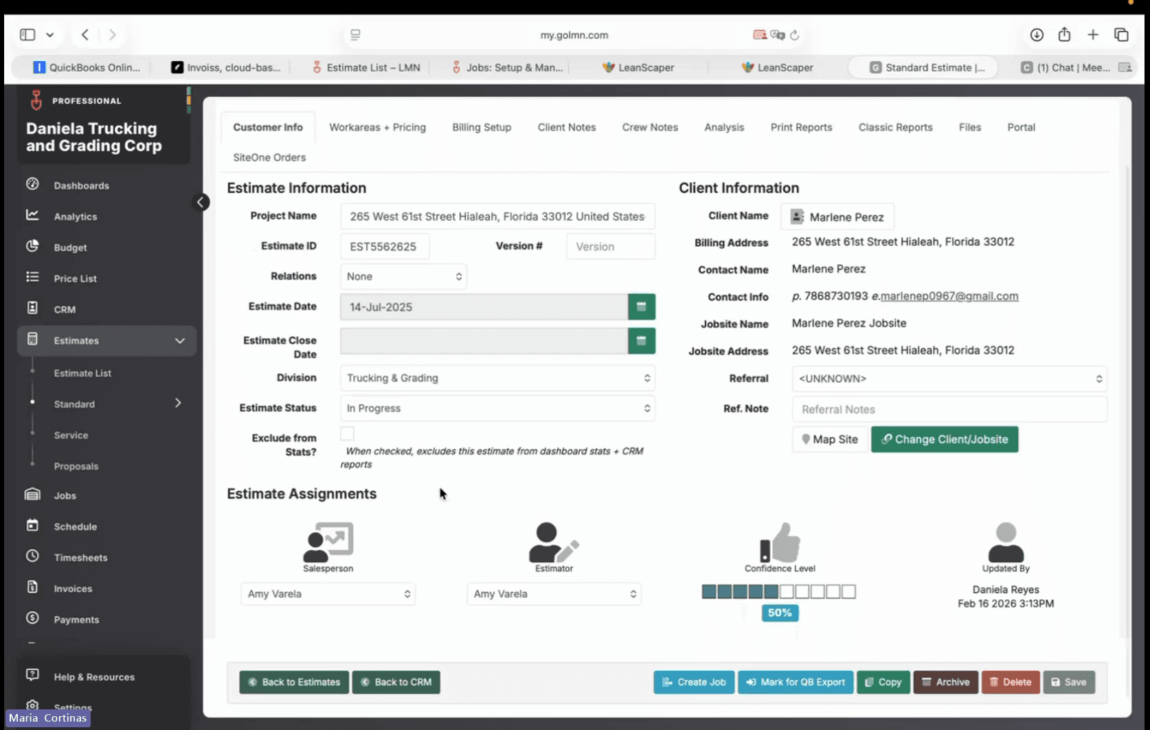 Step #2: Check the Exclude from Stats? box if you wish to exclude this estimate from dashboard reporting.