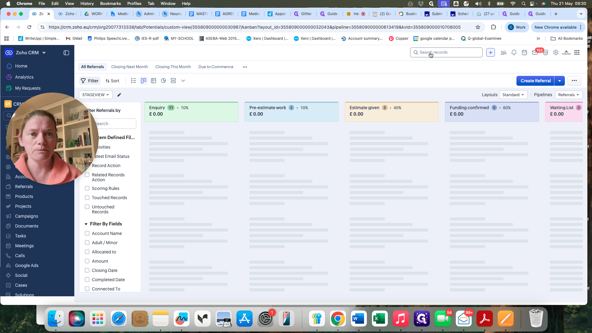 Step #8: Click the Search records field in the top navigation bar, type the client's name, and press Enter.