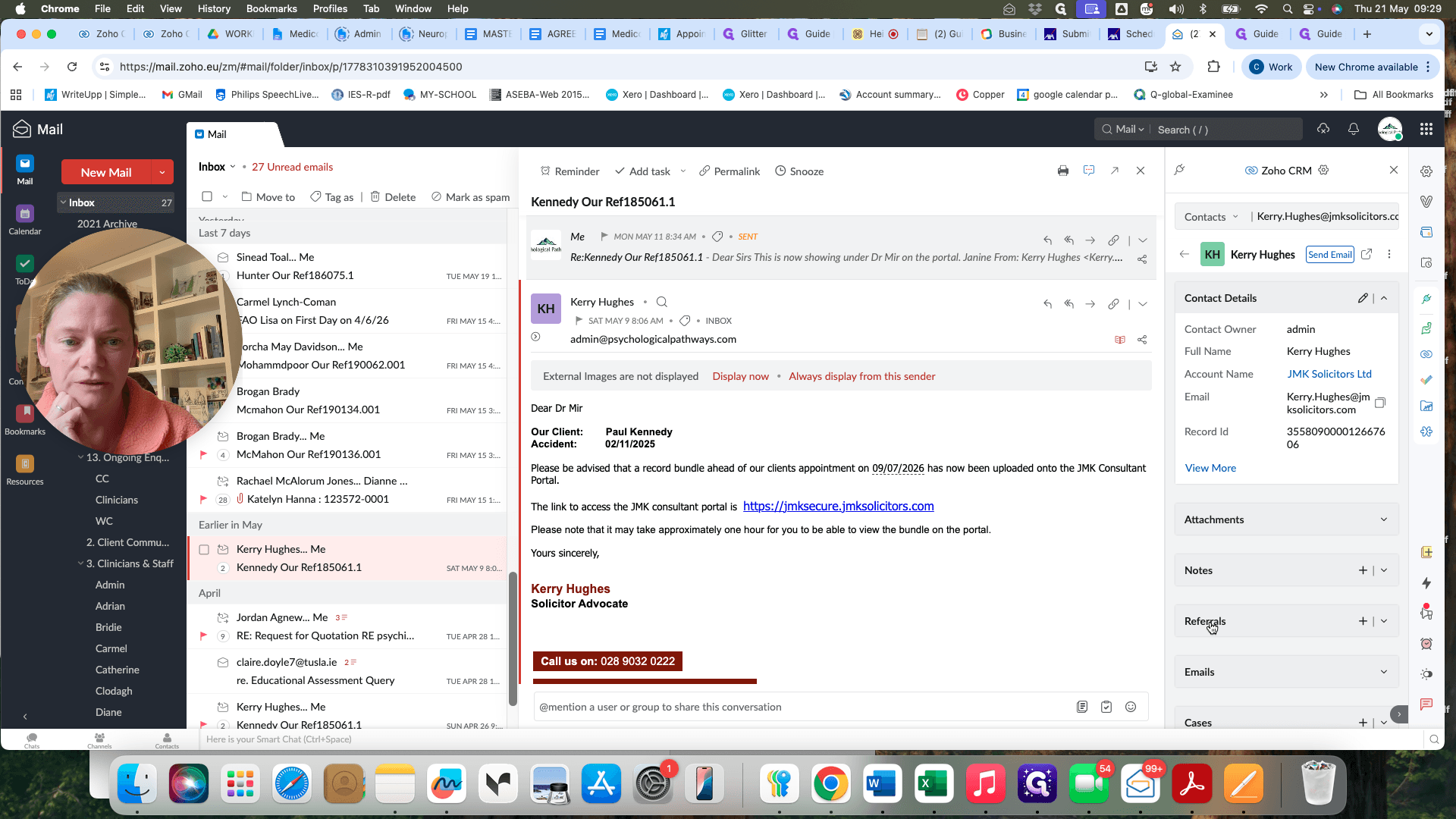 Step #3: Click Referrals in the CRM sidebar to expand the referral section.