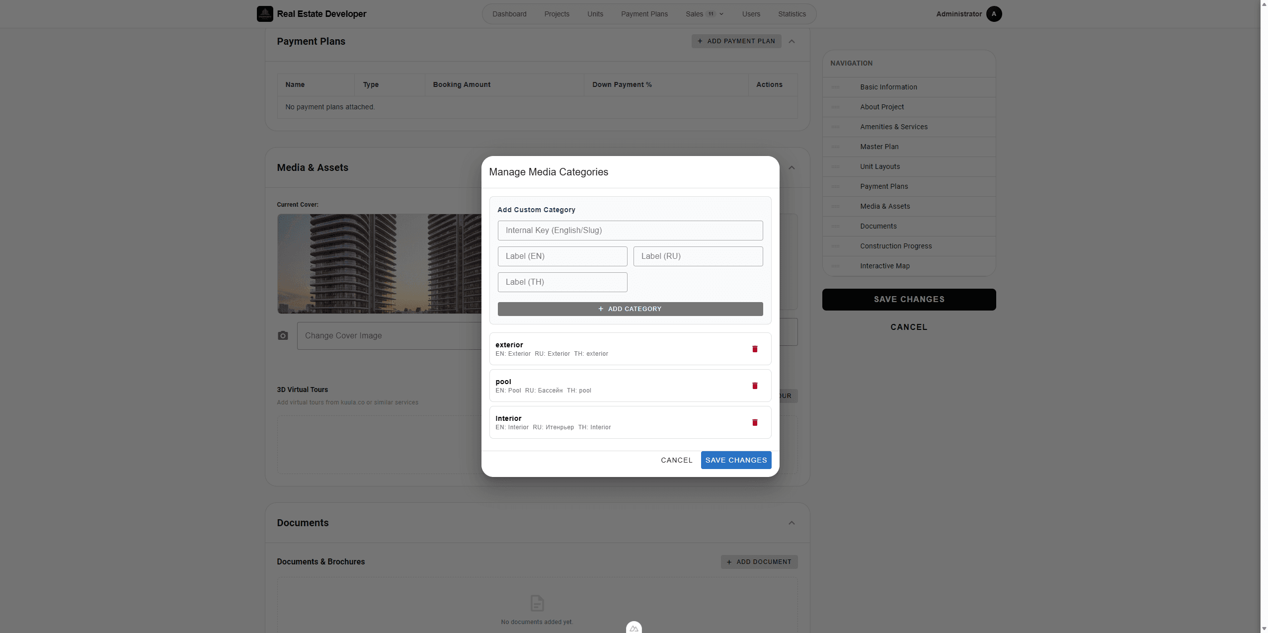 Step #42: When finished creating categories, click Save Changes.