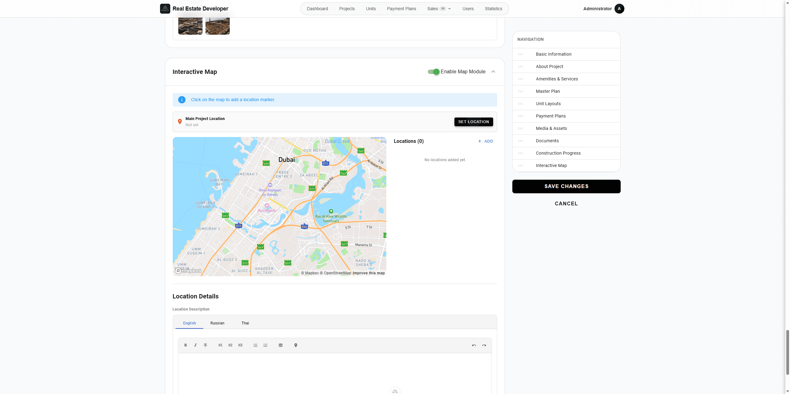 Step #124: Click Set Location.