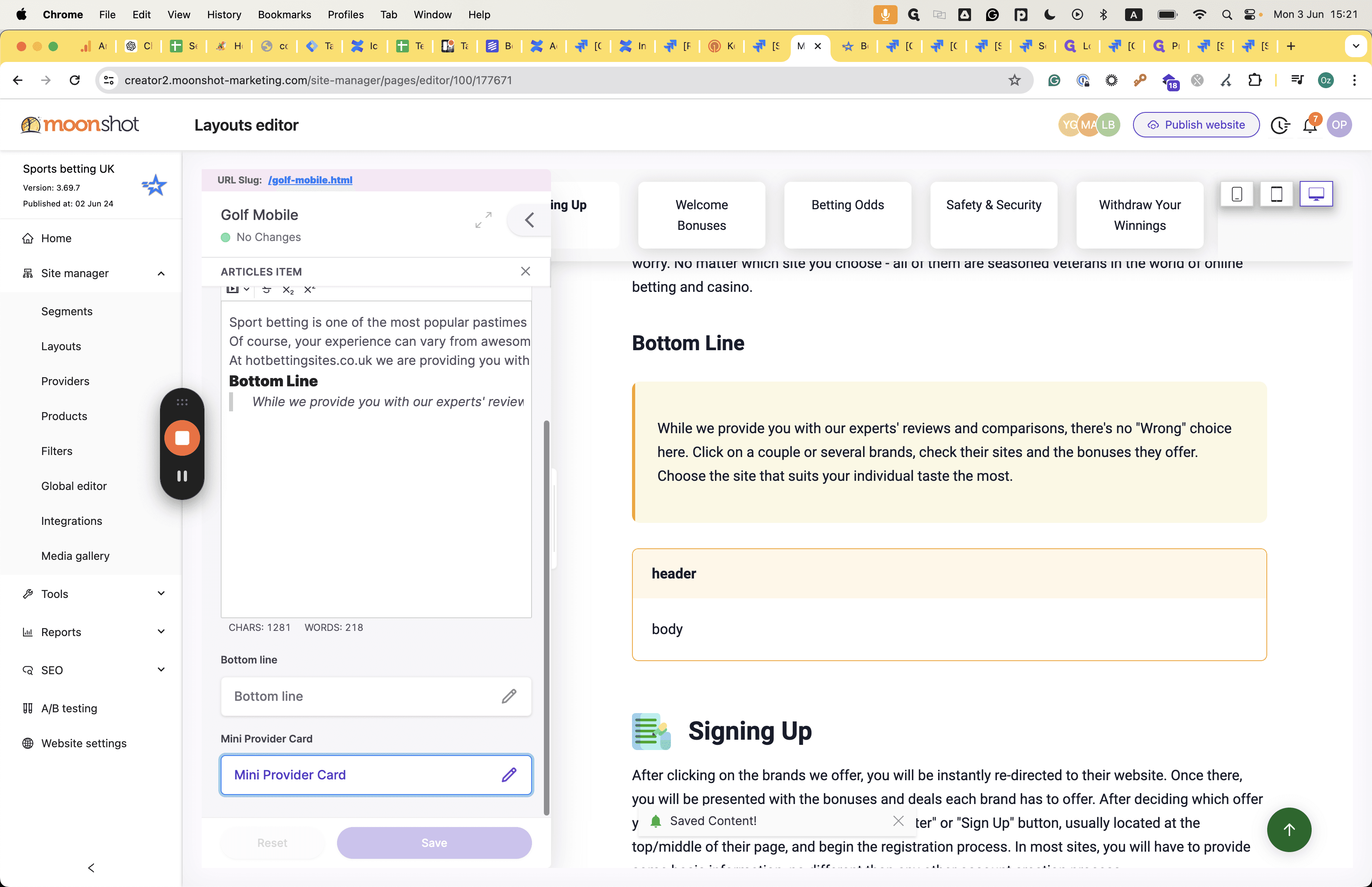 Step #29: Click "Mini Provider Card"