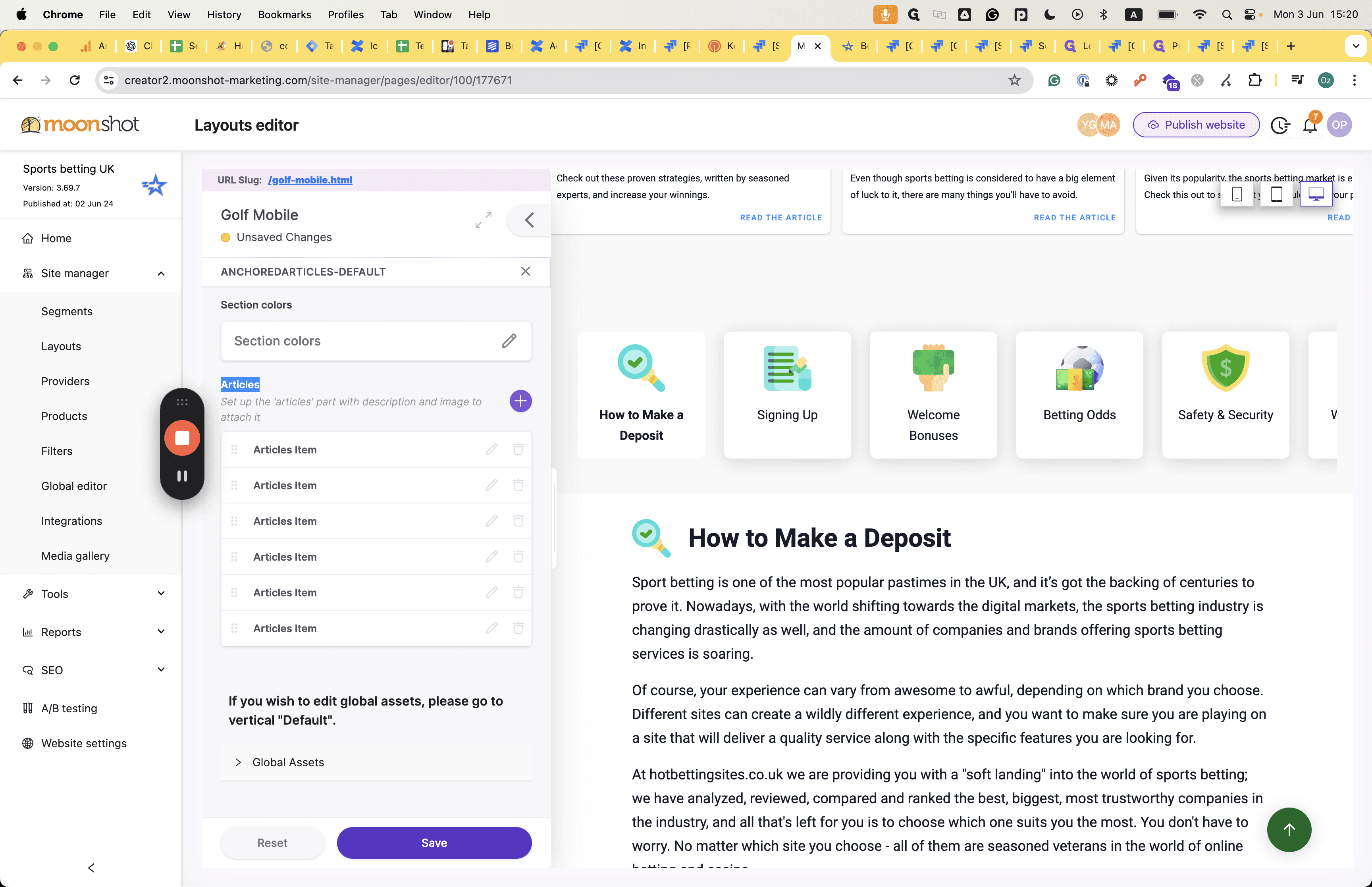 Step #17: Click "+" to add new article