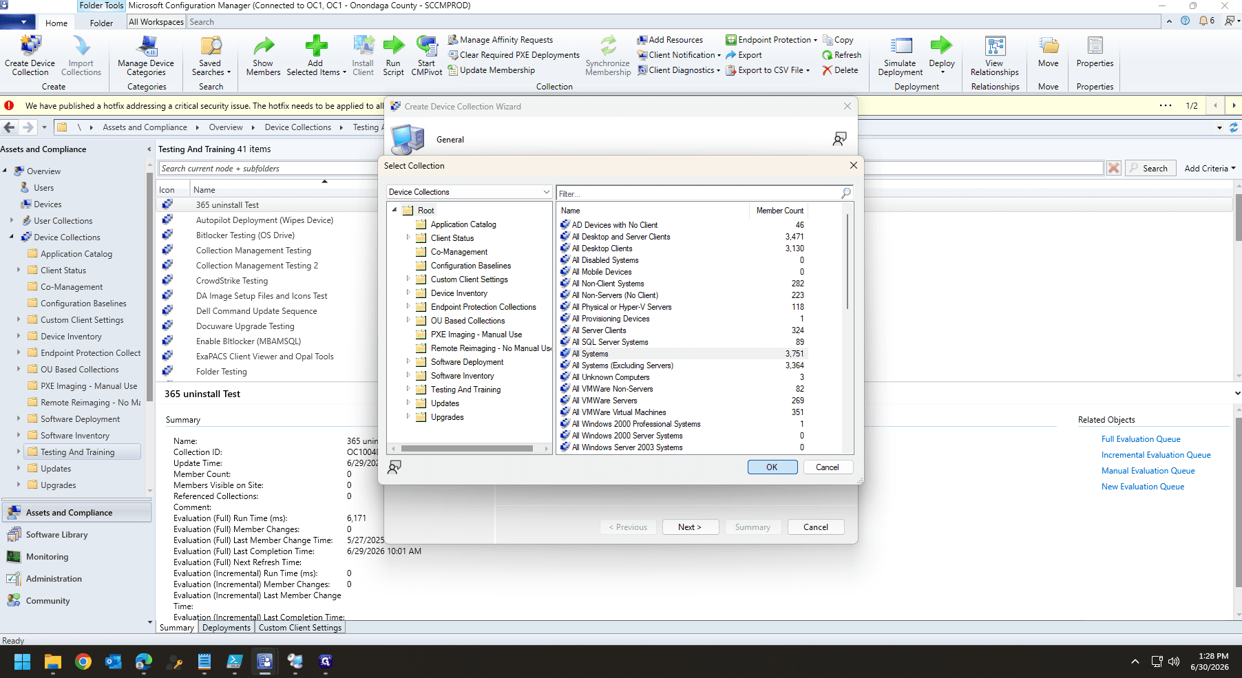 Step #32: Click Browse..., select All Systems as your limiting collection, and click OK.