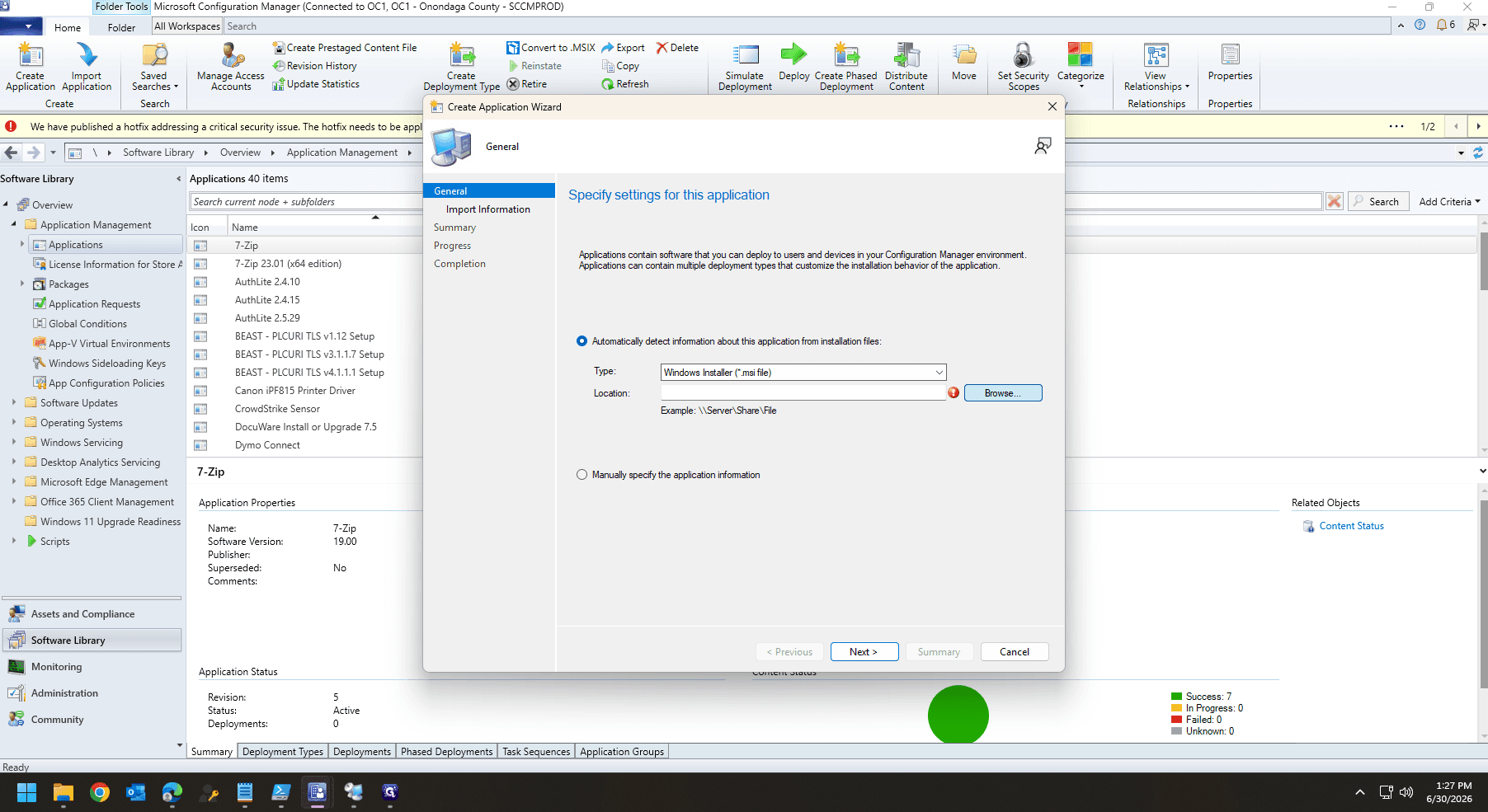 Step #4: Click Browse... to locate your Windows Installer (.msi) file.
