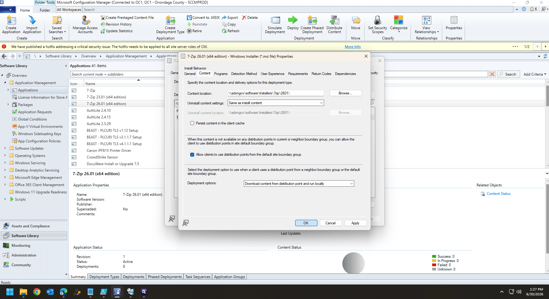 Step #18: Click OK to save the deployment type properties.