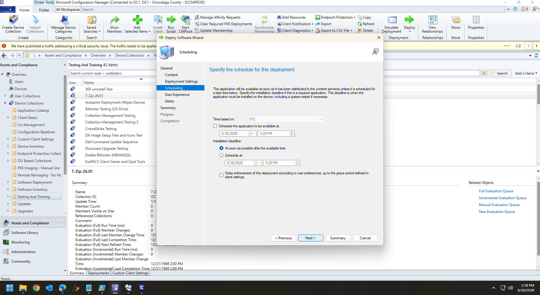 Step #44: Configure your scheduling preferences, then click Next.