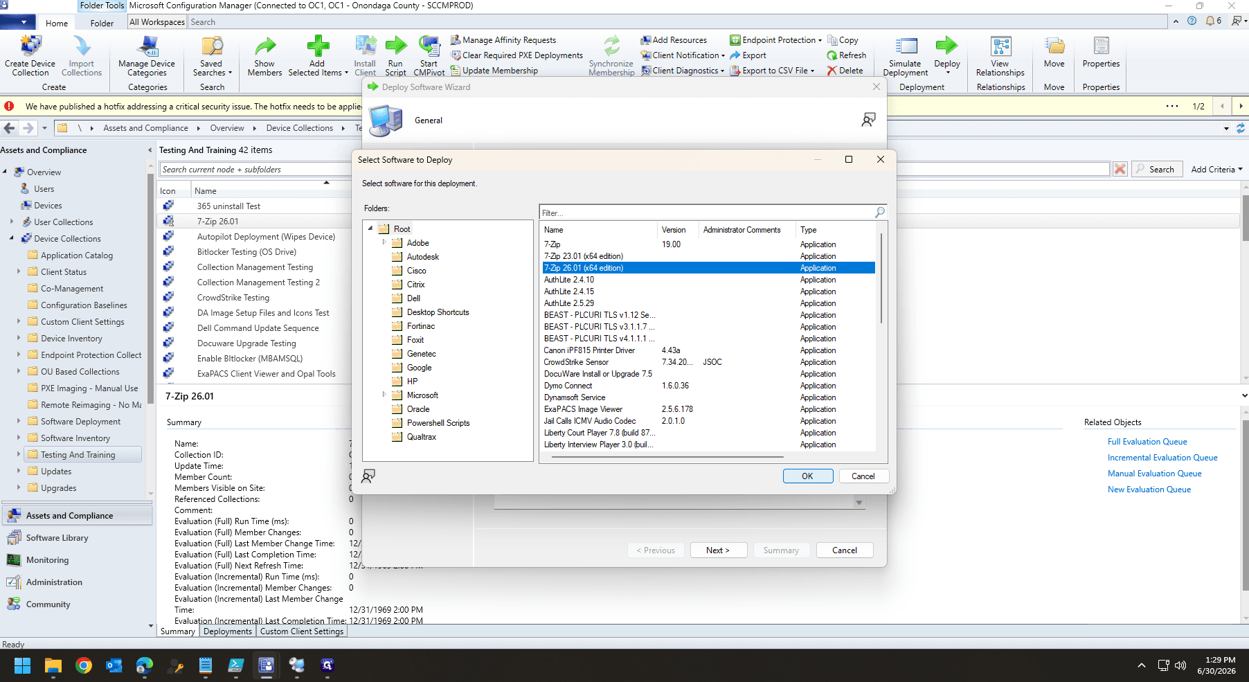 Step #40: Select the application you created earlier and click OK.