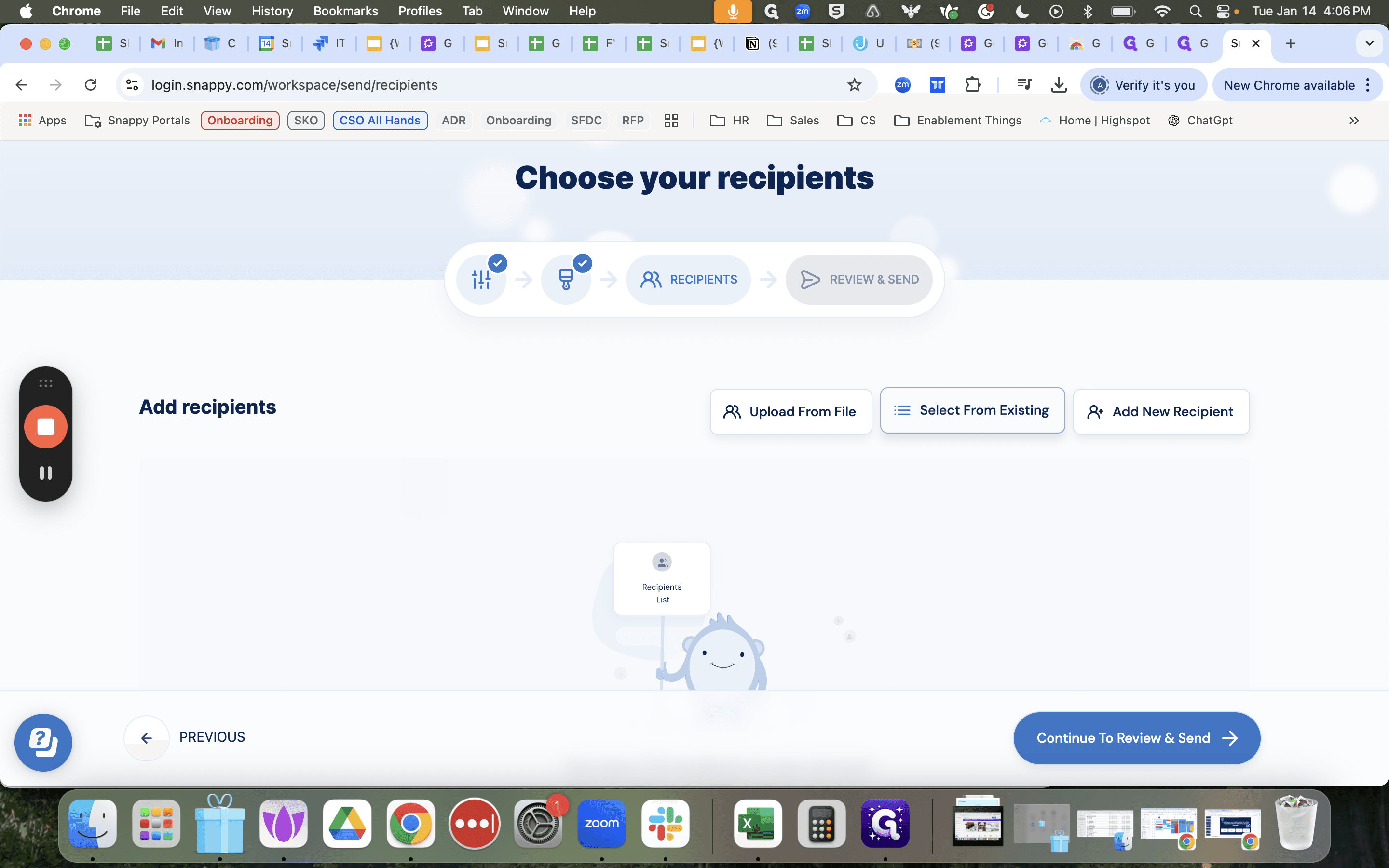 Step #16: Click on "Select From Existing"