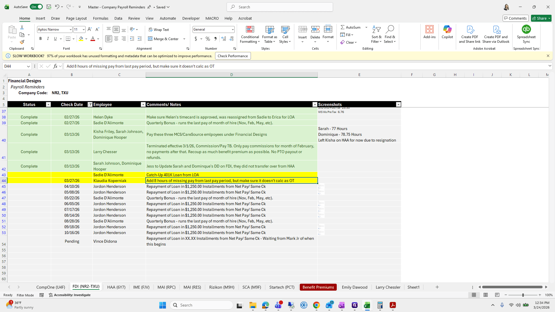 Step #108: Click on "Repayment of Loan"