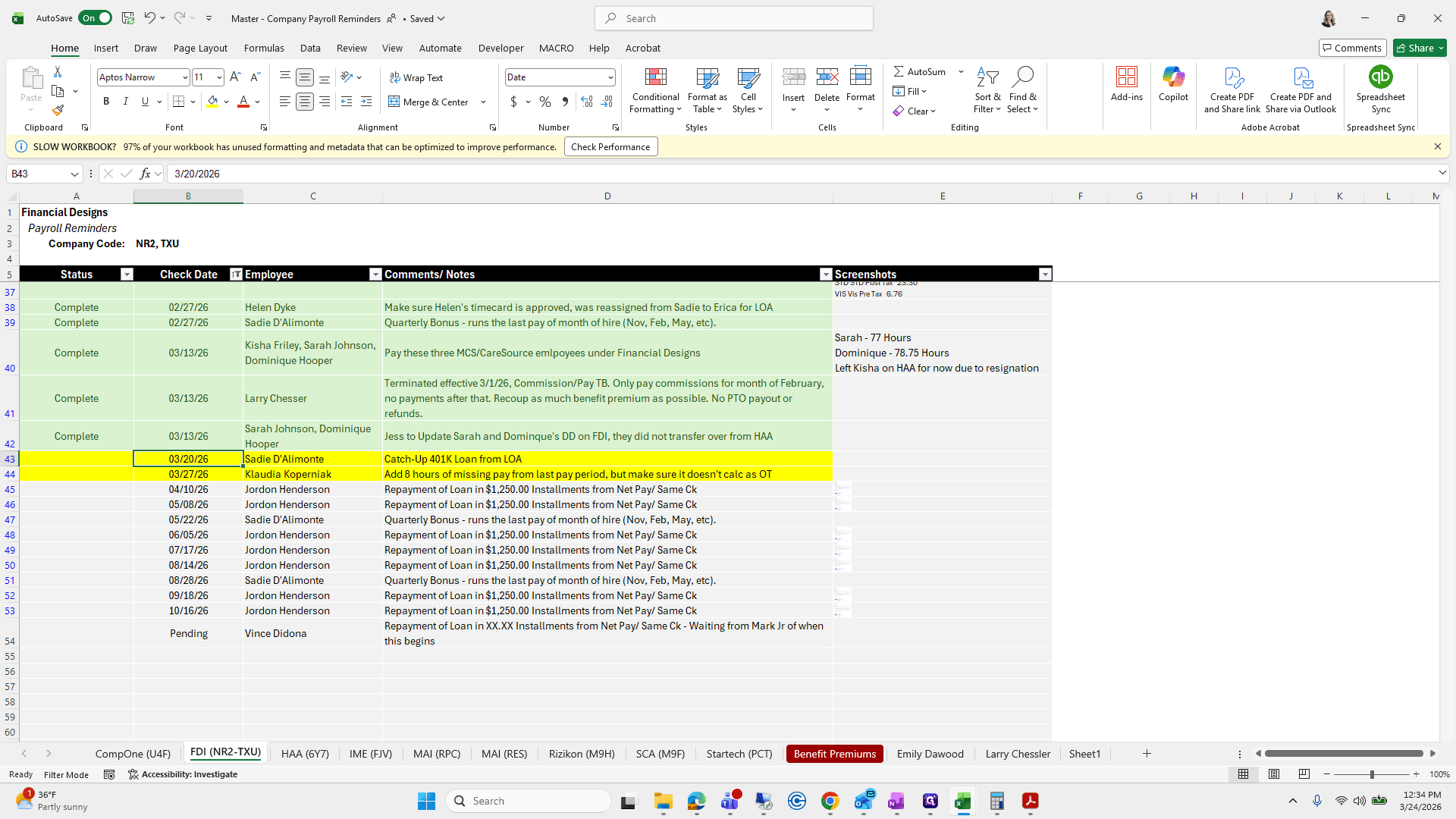 Step #106: Double-click on "03/20/26"